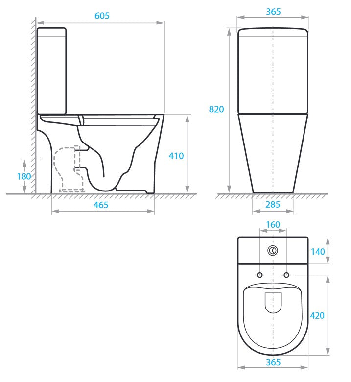 Edge Pro WC kombi: stojící WC se sedátkem Soft-close + nádržka, armatura Geberit 3/6 l