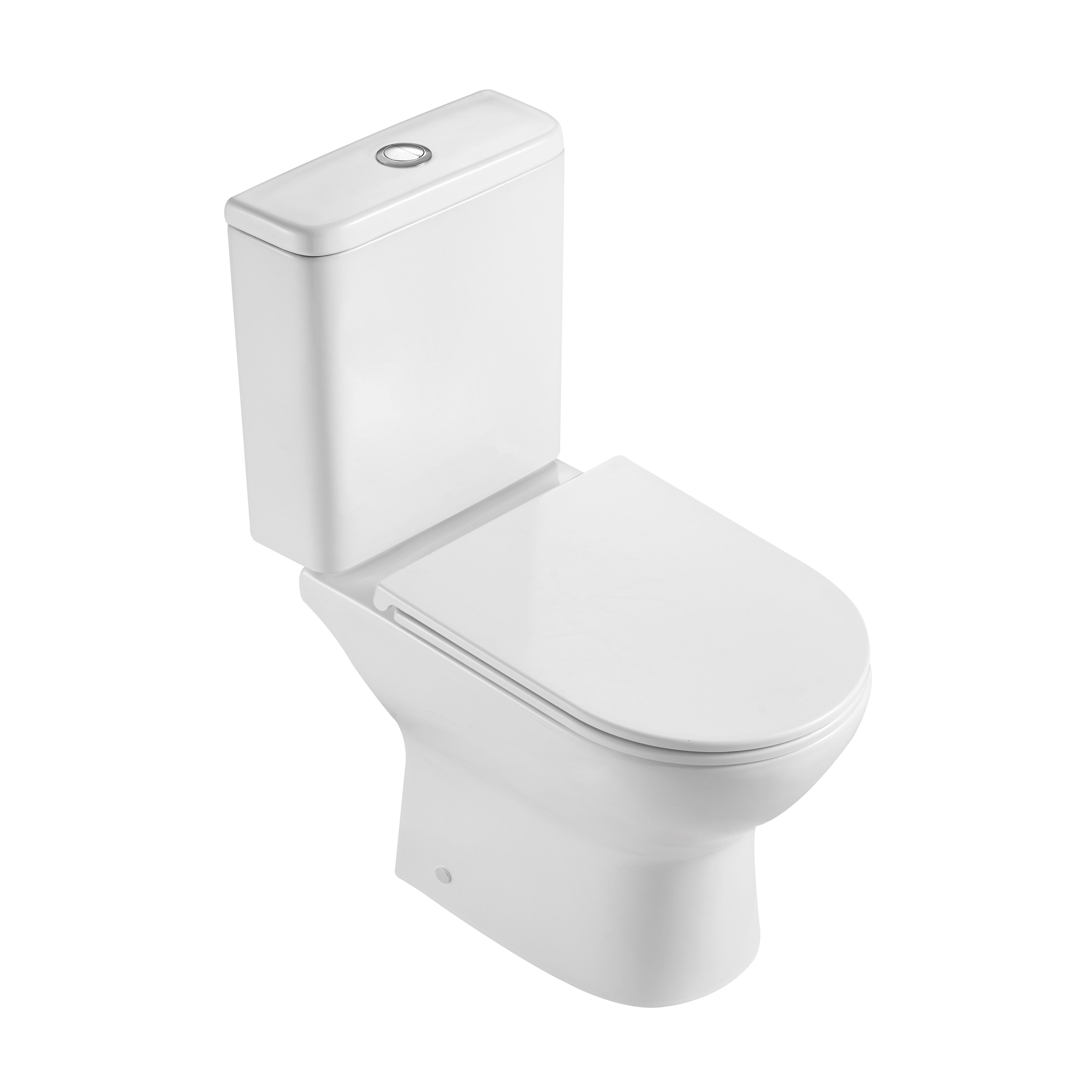 Aqua WC kombi: stojící WC se sedátkem Soft-close + nádržka, armatura Geberit 3/6 l