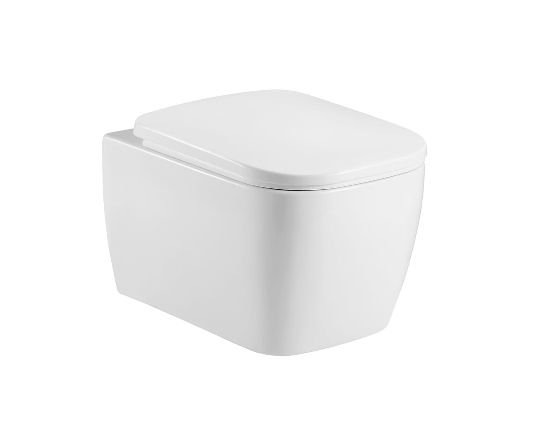 Neon Pro Rimless wall-hung toilet, white, Soft Close seat