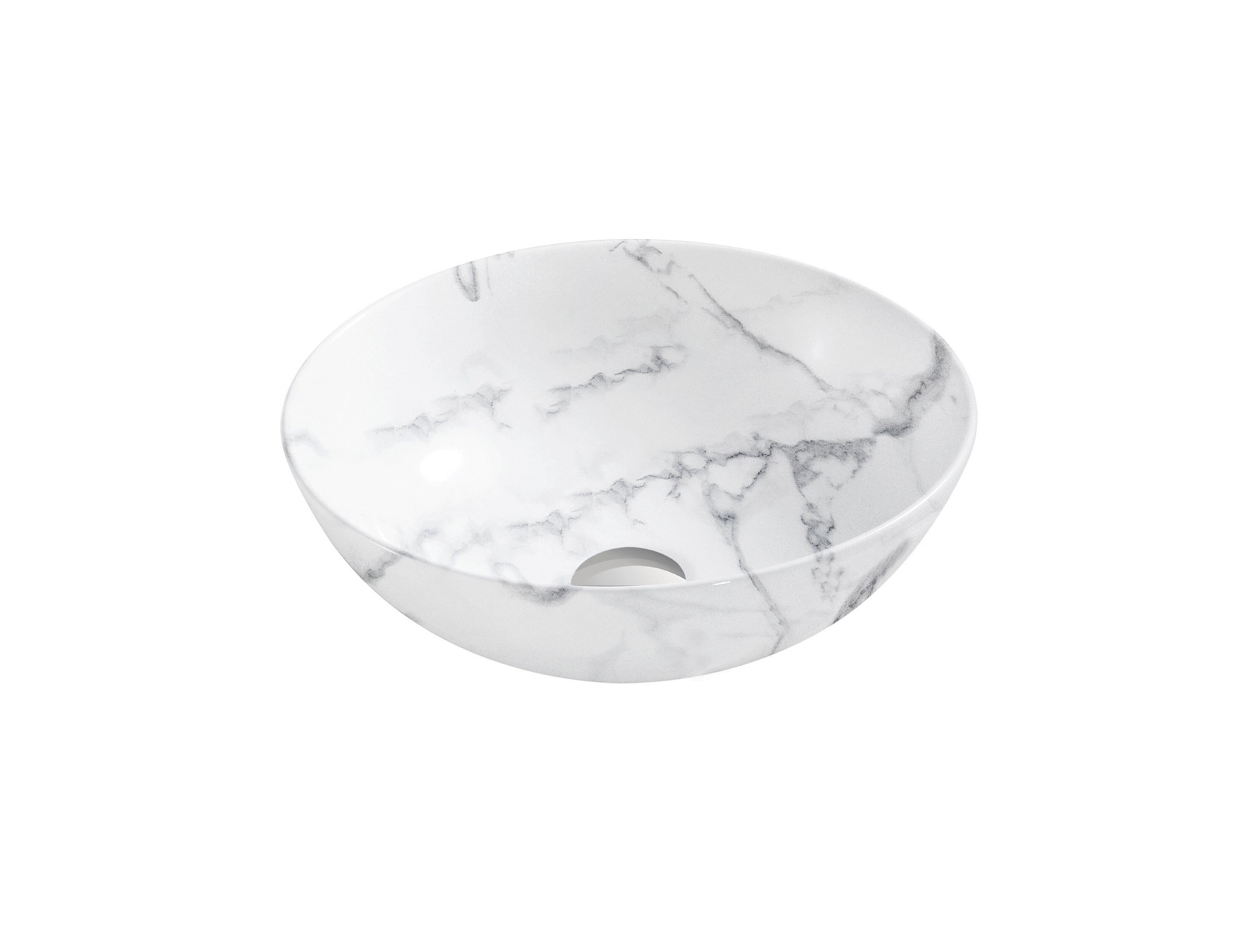 Умивальник накладний Aqua, white granite, 40*40 см