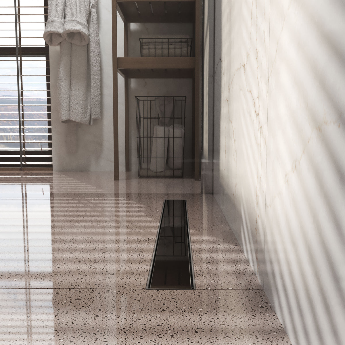 Aqua shower drain 70cm with Grace grid