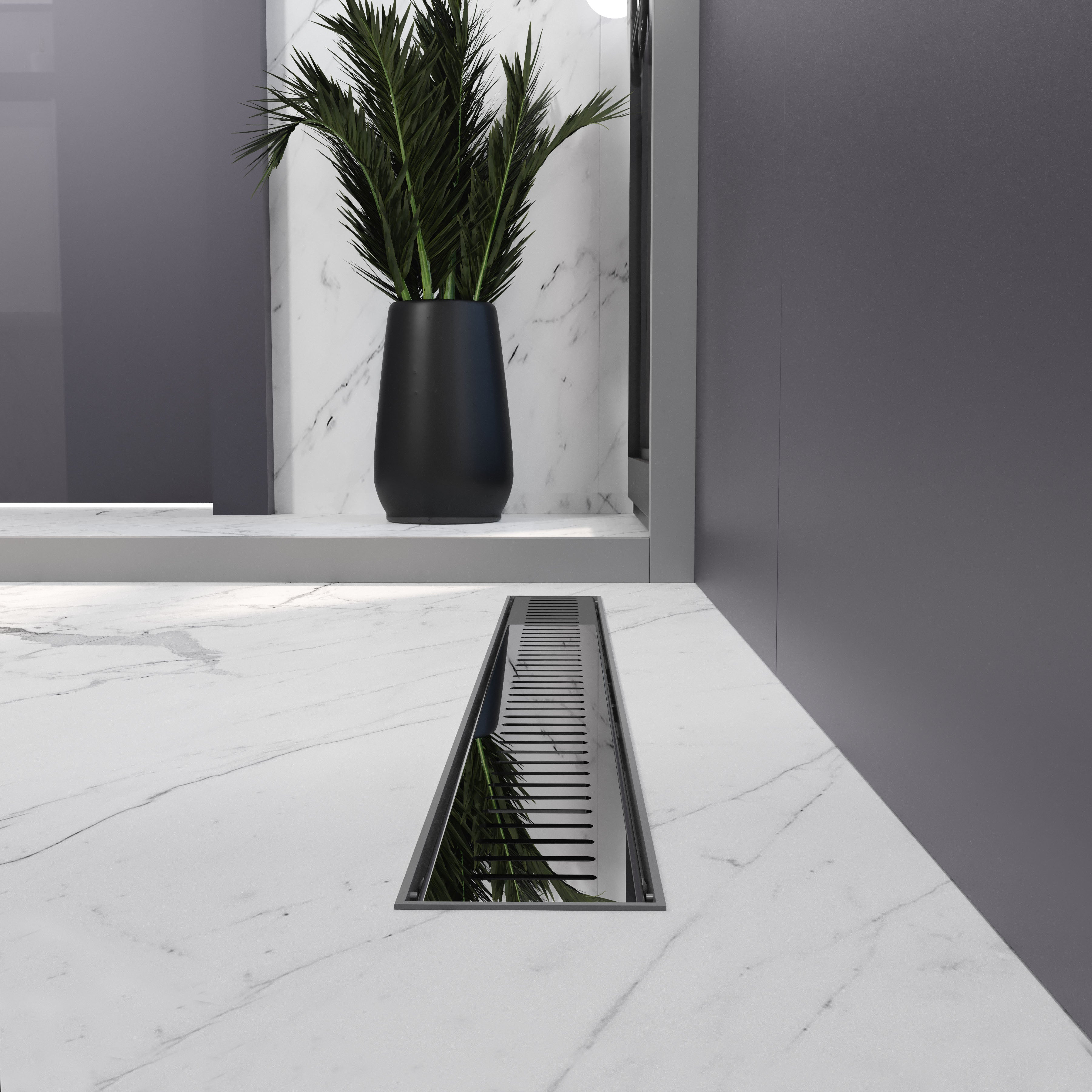 Трап лінійний AQUA 70cм та решіткою Line