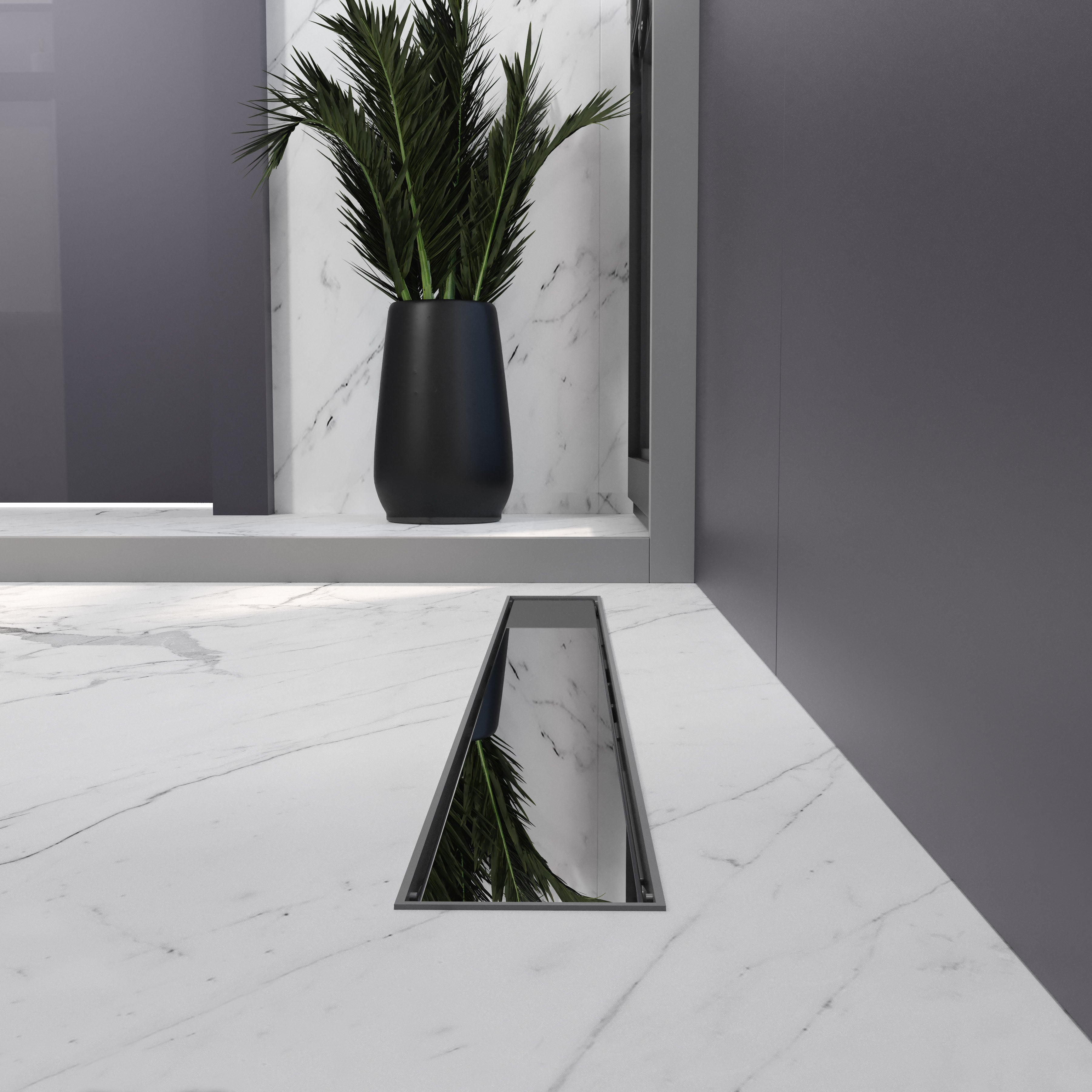 Aqua shower drain 70cm with Grace grid