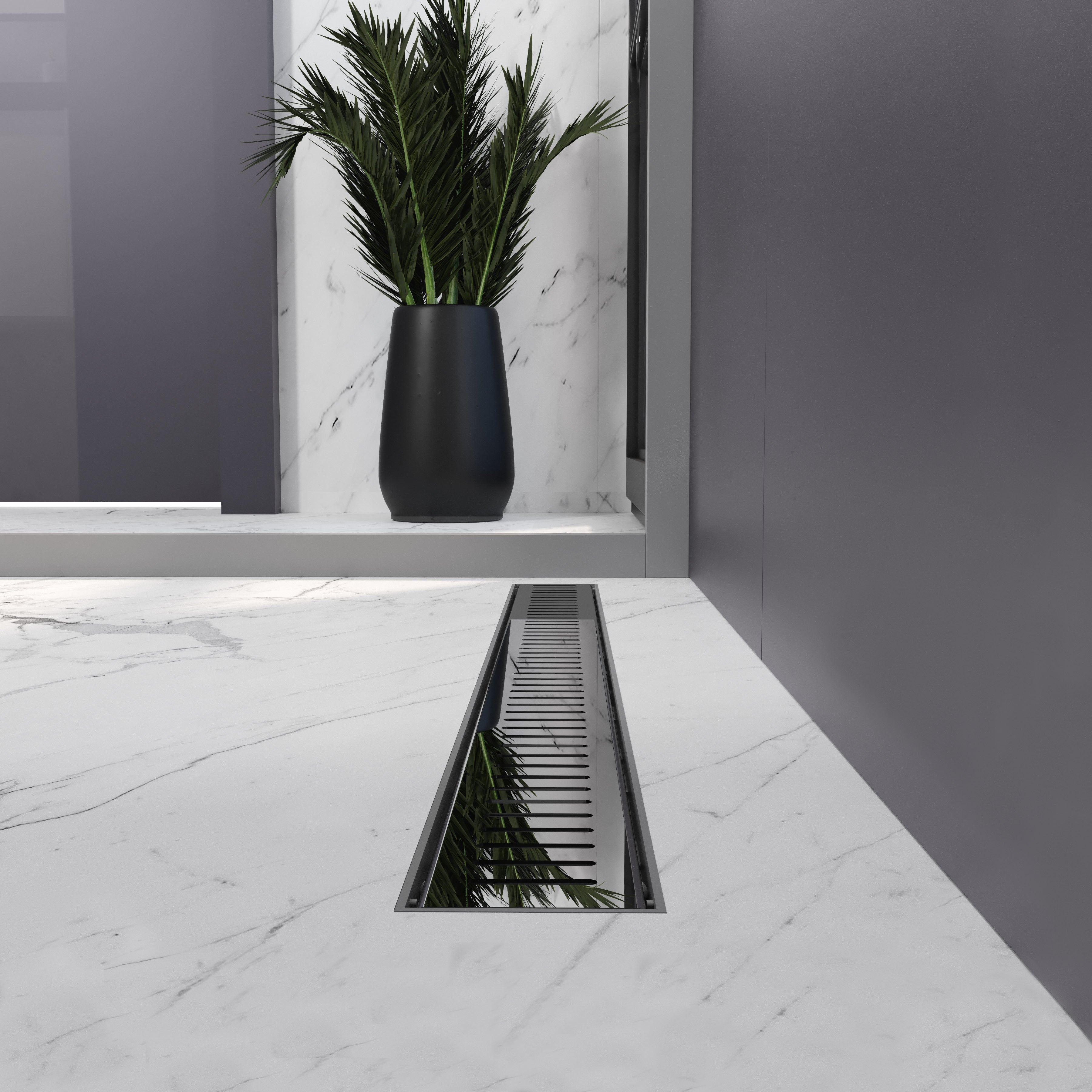 Трап лінійний AQUA 80cм та решіткою Line