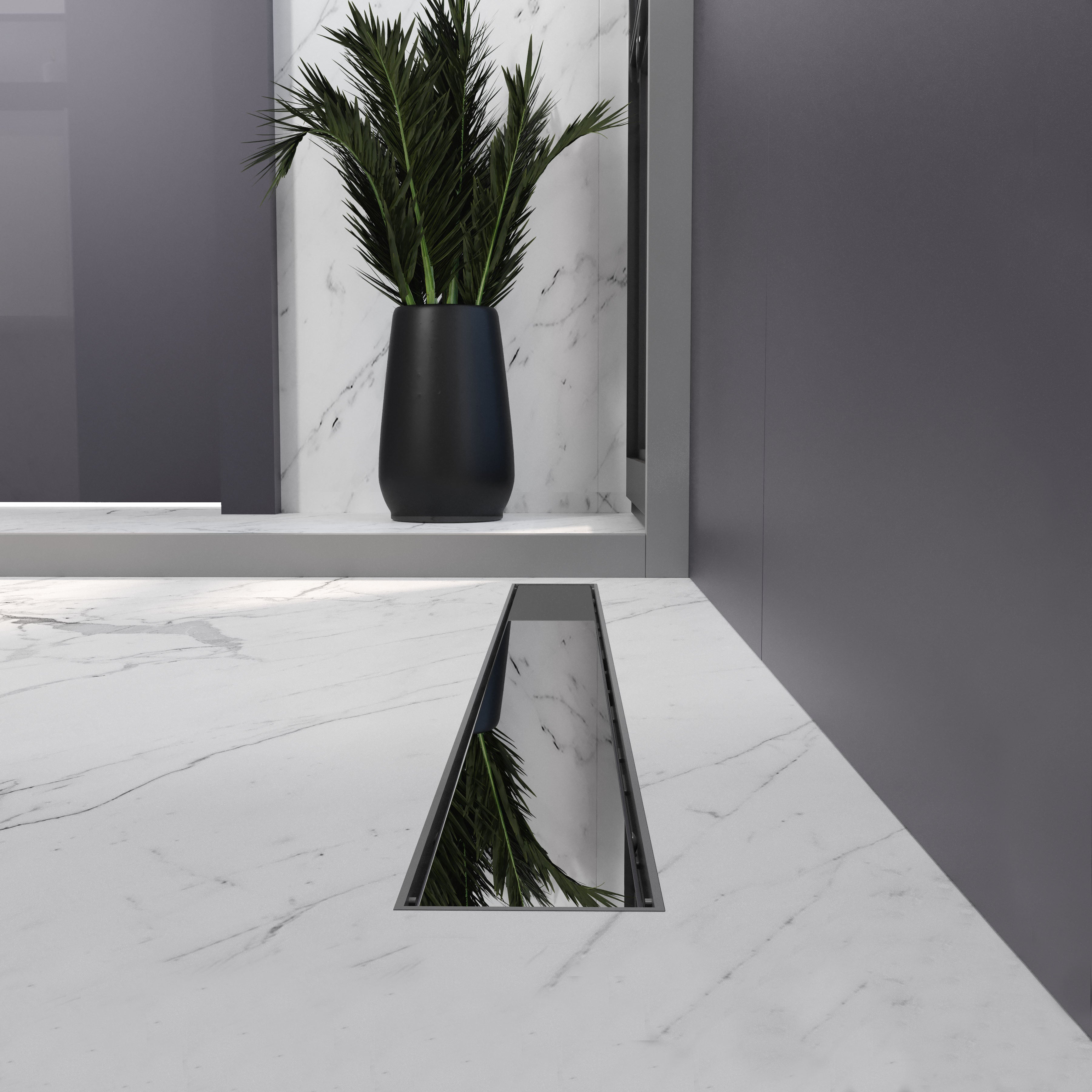 Трап лінійний AQUA 80cм та решіткою Grace