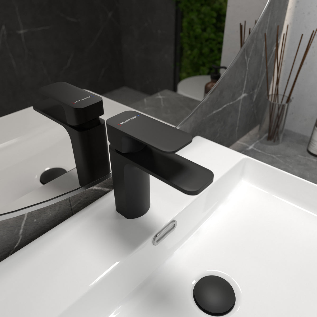 Trend grifo para lavabo, negro mate