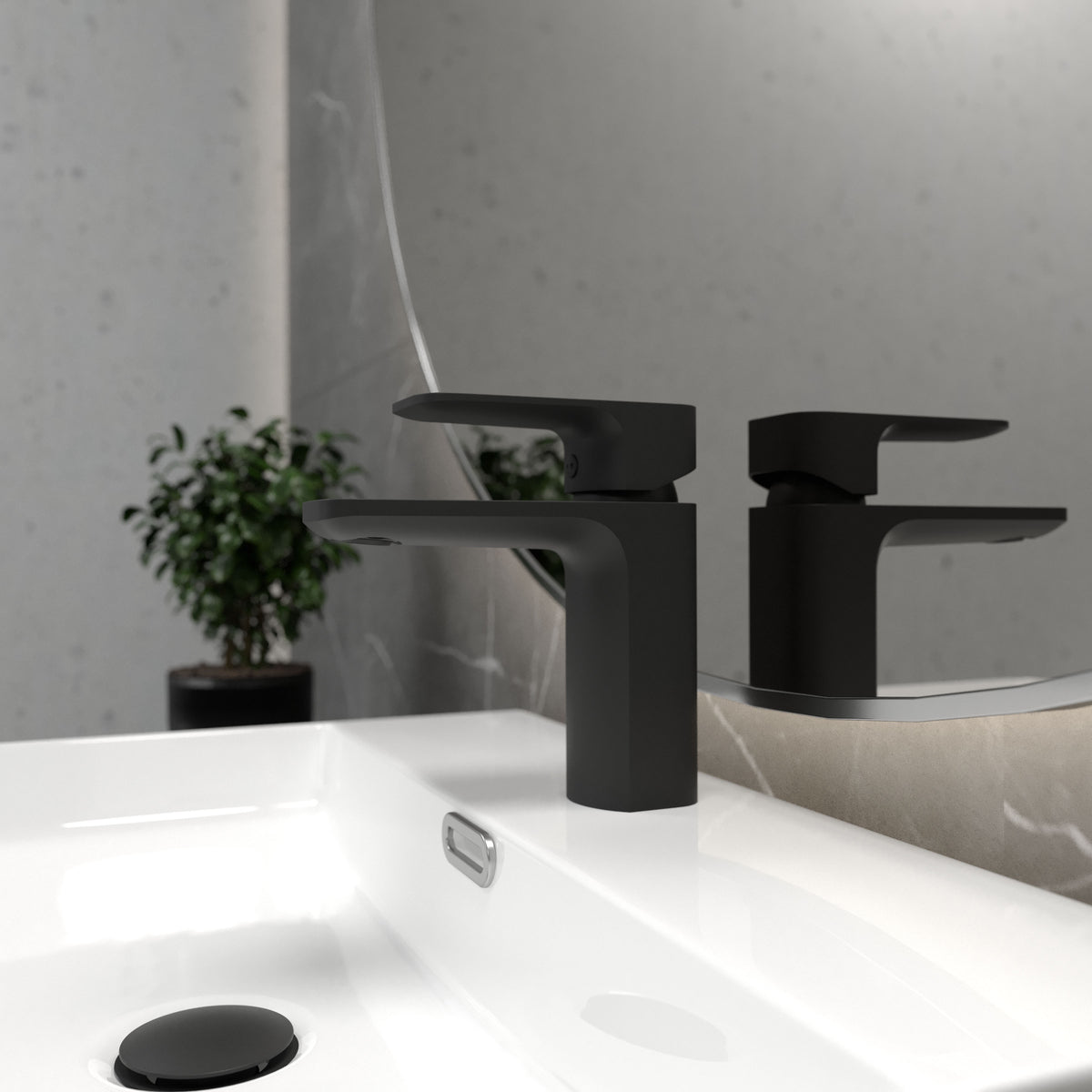 Trend grifo para lavabo, negro mate