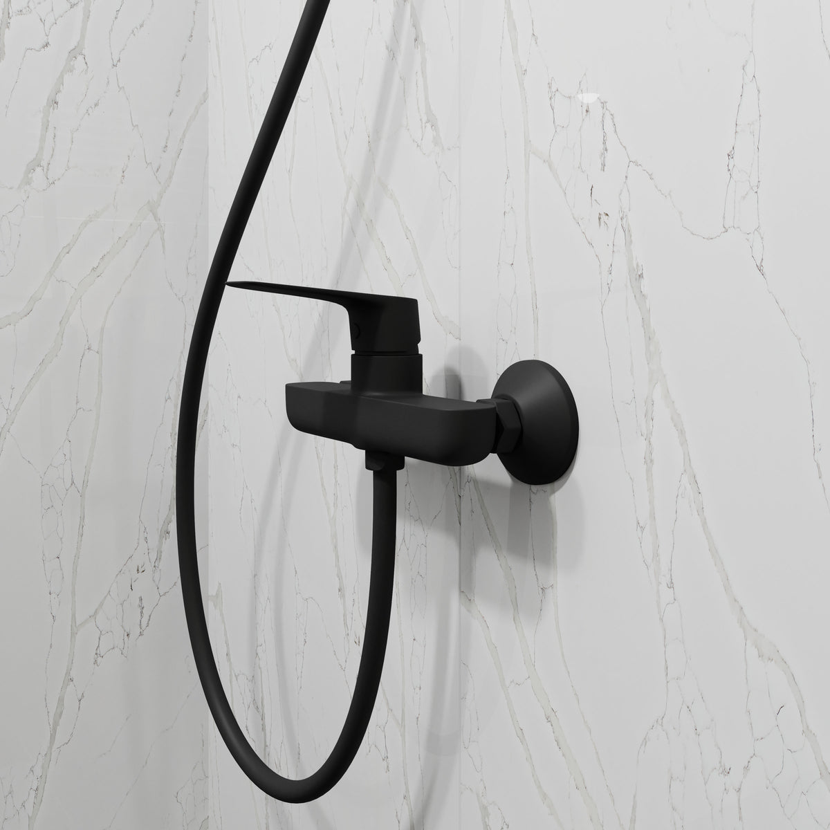 Kvadro Start grifo para ducha, negro mate
