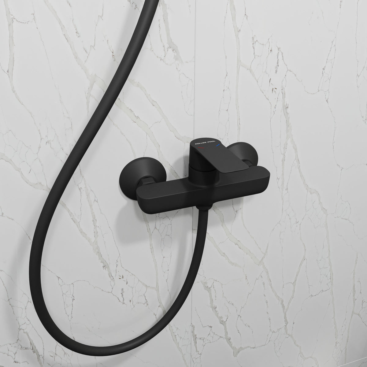Kvadro Start grifo para ducha, negro mate