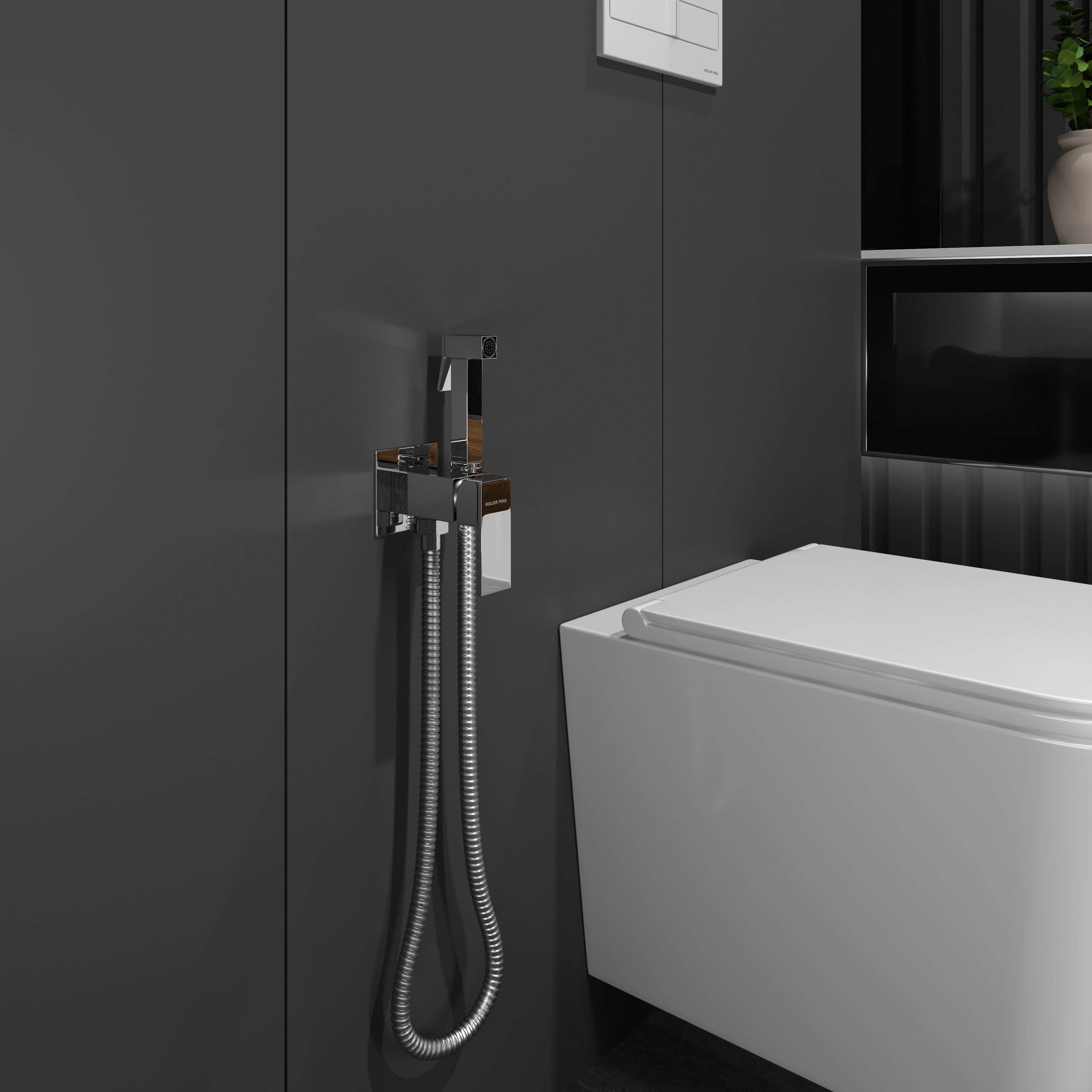  Neon hygienický sprchový set s baterií, chrom