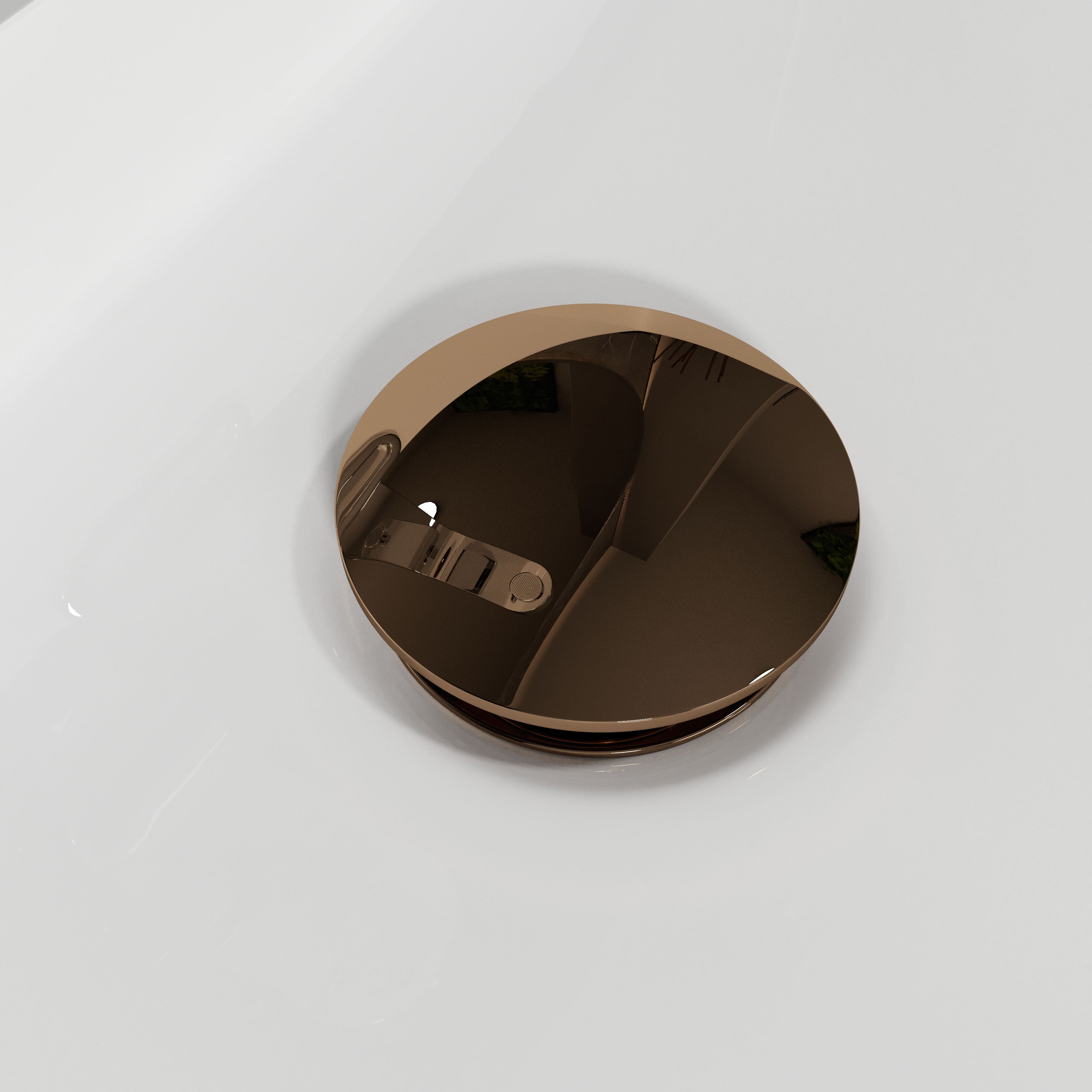 Donny klapka do umywalki click-clack z przelewem, złoto