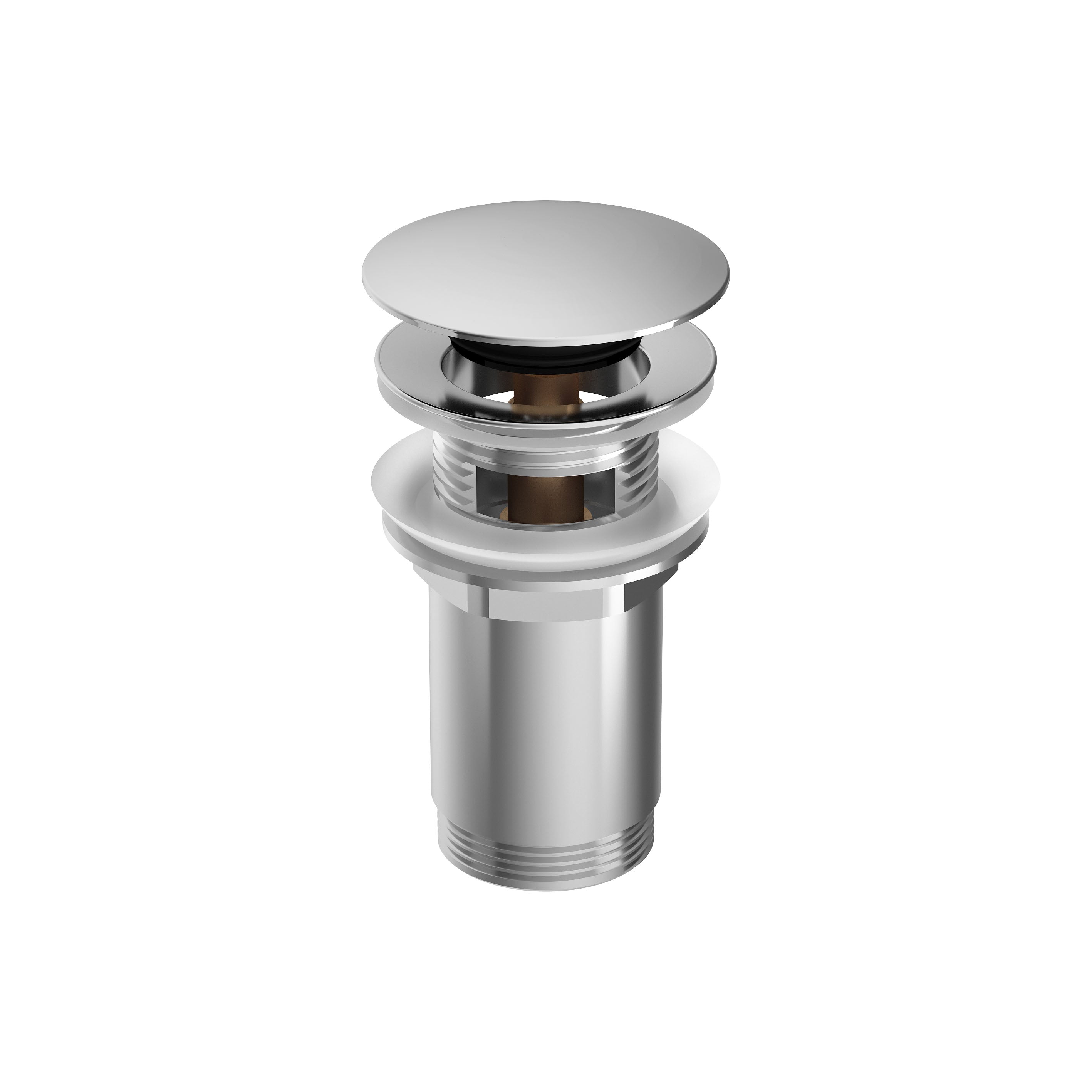 Donny klapka do umywalki click-clack z przelewem, chrom