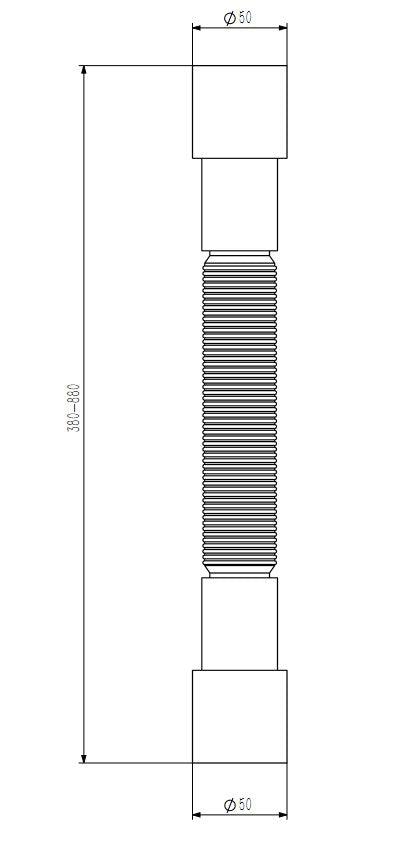 Flexibler Anschluss 50x50