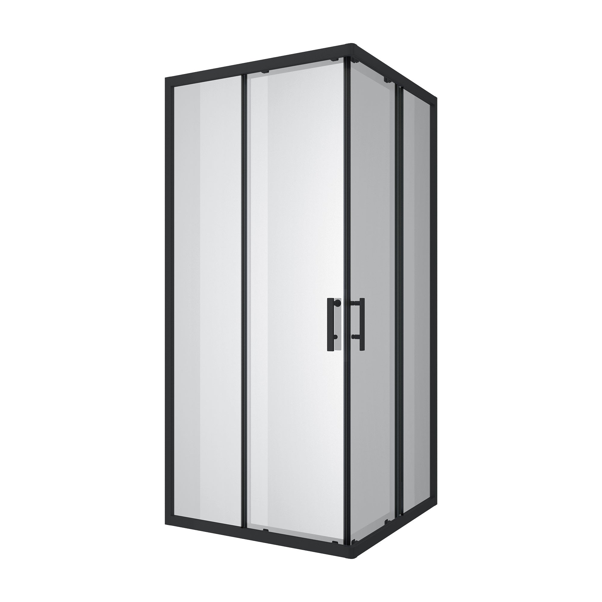 G90SCB Sprchový kout Grace čtvercový, černý, 900x900x1900 mm, sklo clear
