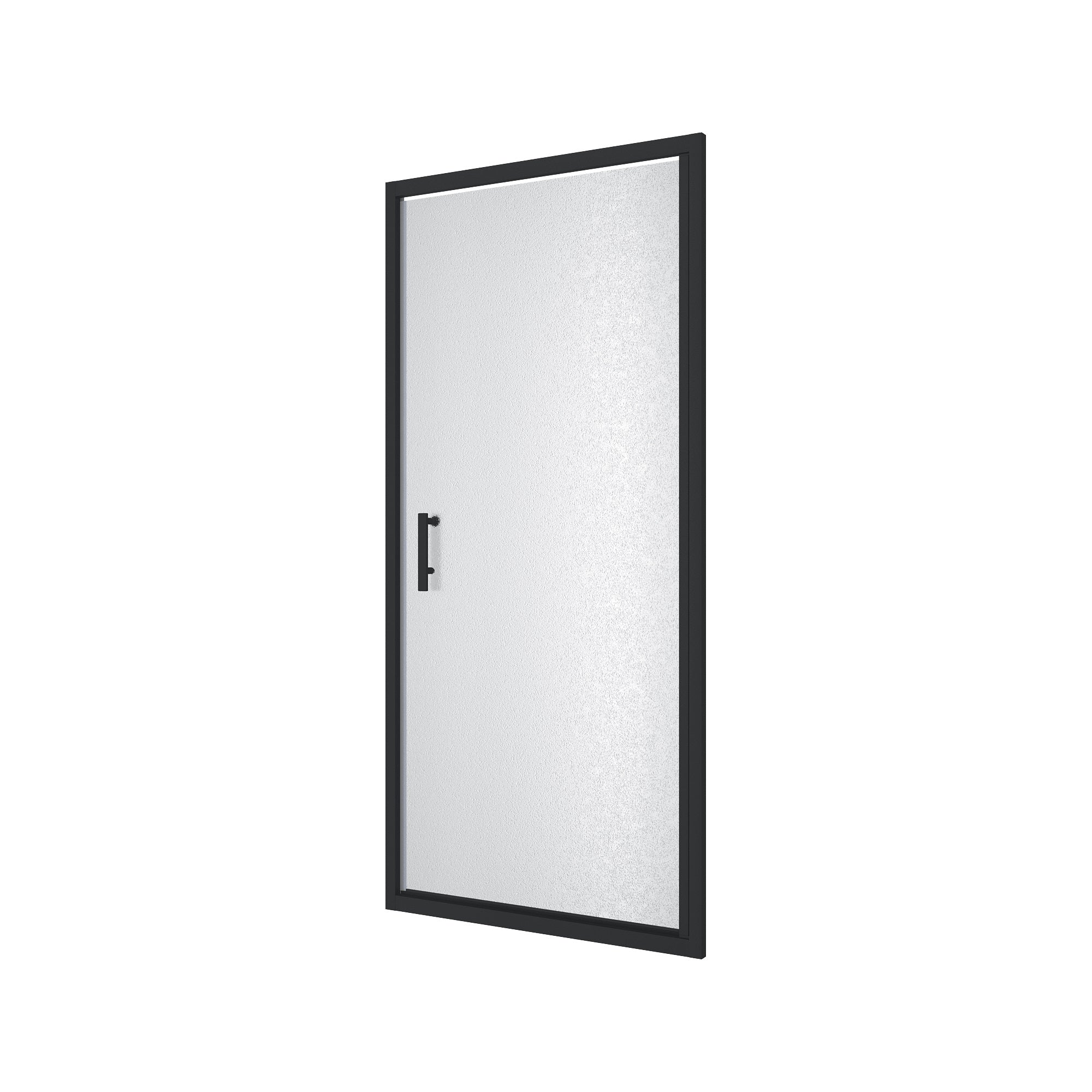 NS90GB Душові двері NEON односекційні розпашні чорні 900x1900 мм скло grape