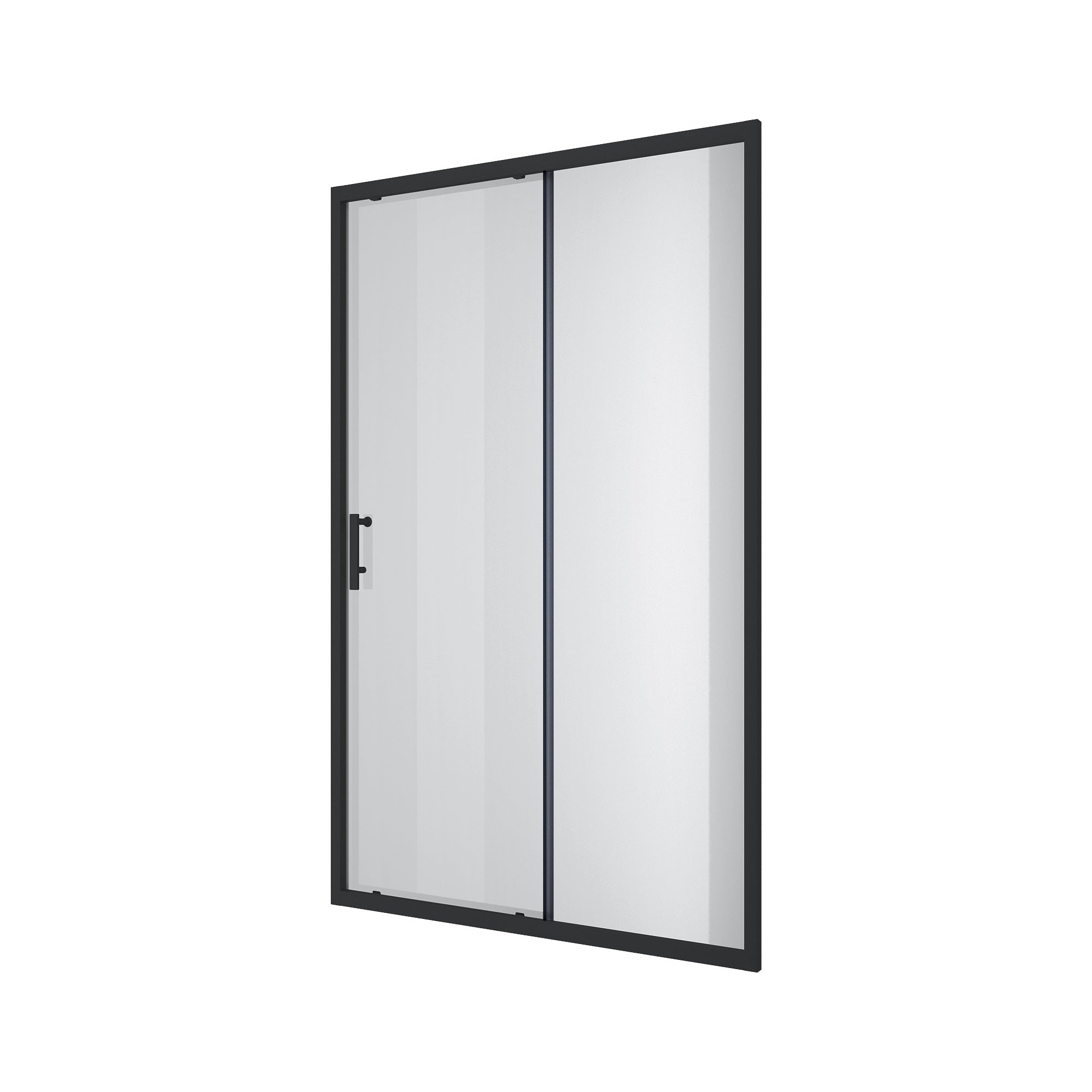 TD120CB Sprchové dveře Trend dvoudílné, černé, 1200x1900 mm, sklo clear
