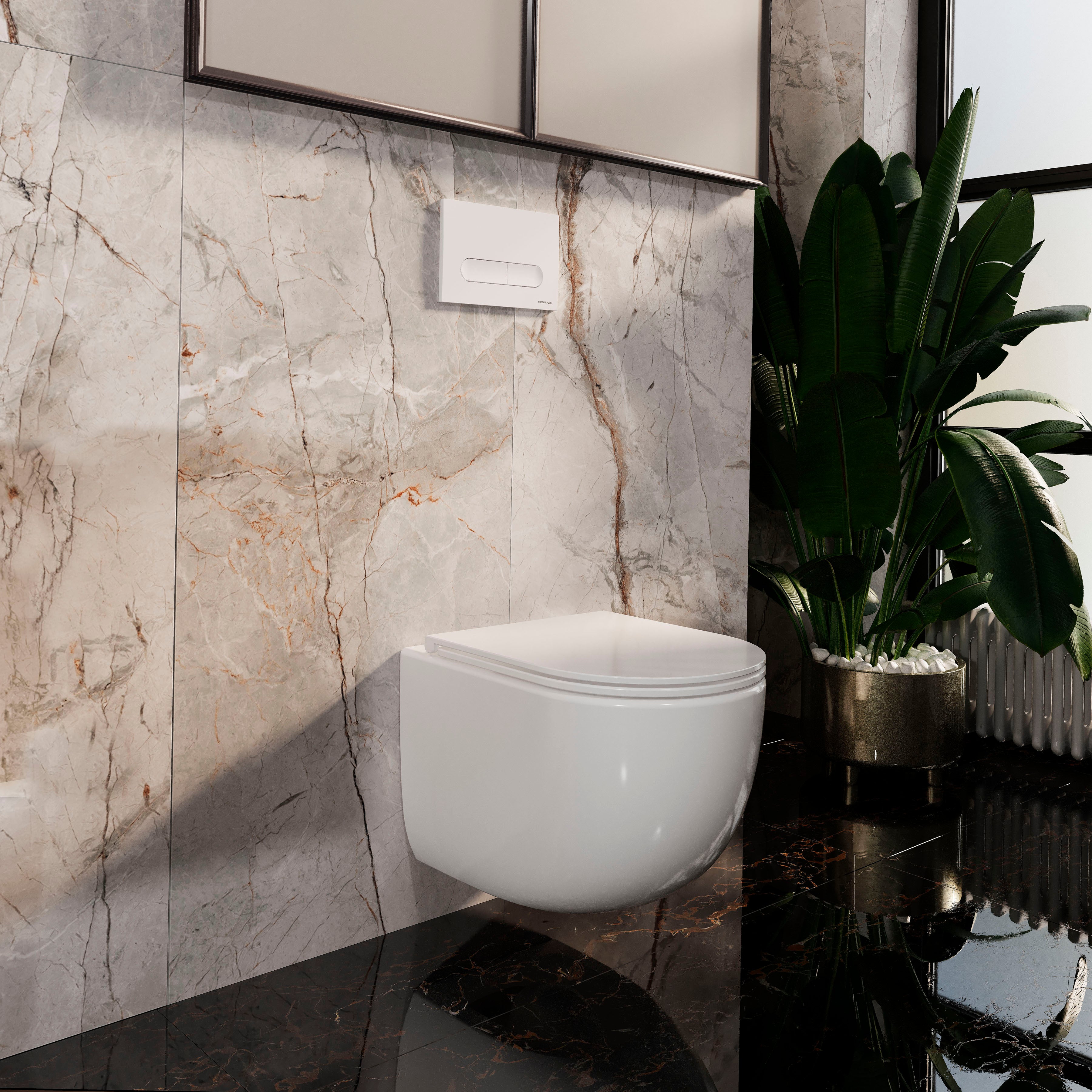 Aqua závěsné WC se sedátkem Soft-close, splachování Tornado 3.0