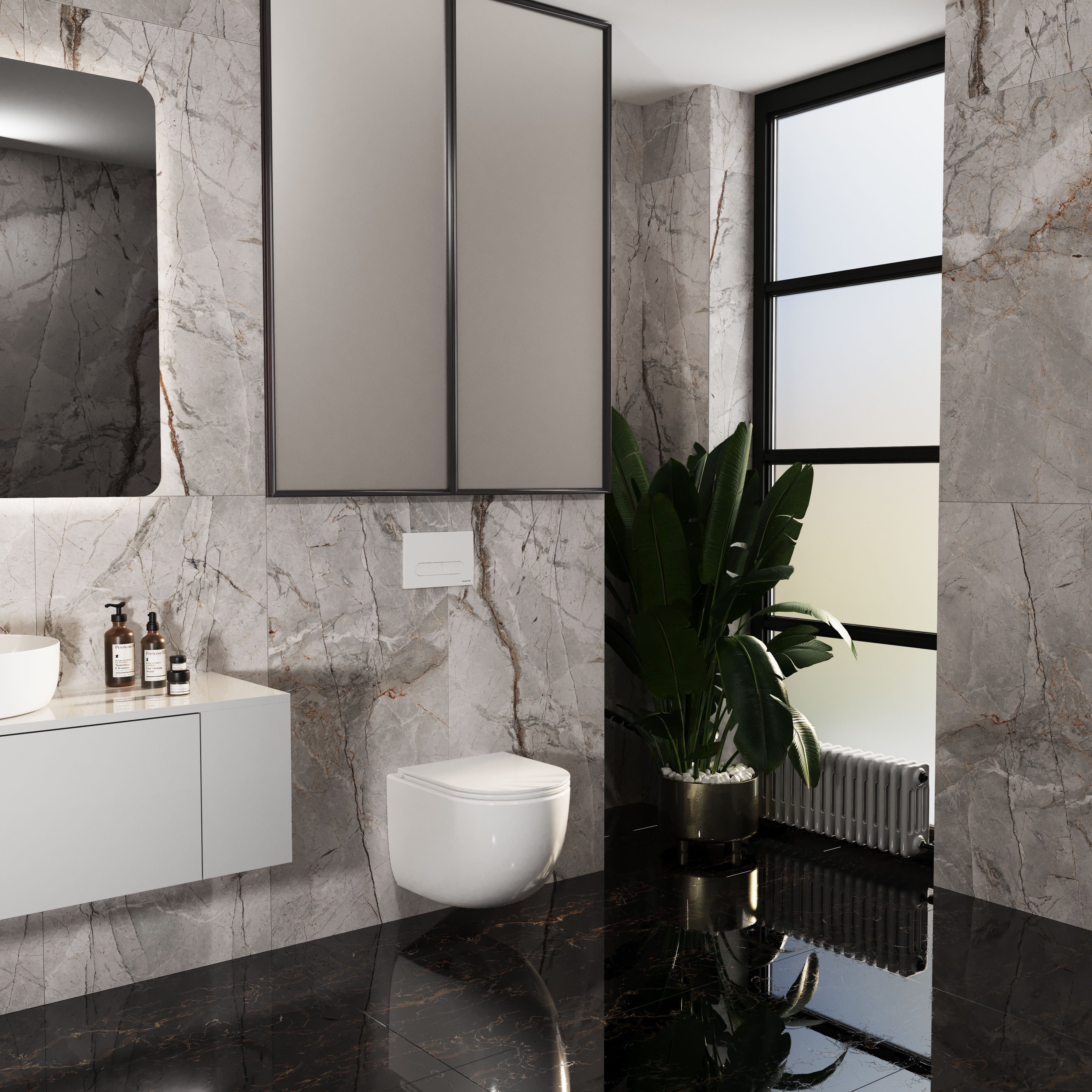 Aqua závěsné WC se sedátkem Soft-close, splachování Tornado 3.0