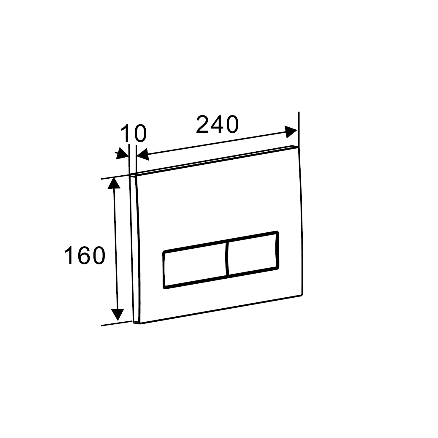 Neon Pro New Betätigungsplatte Schwarz