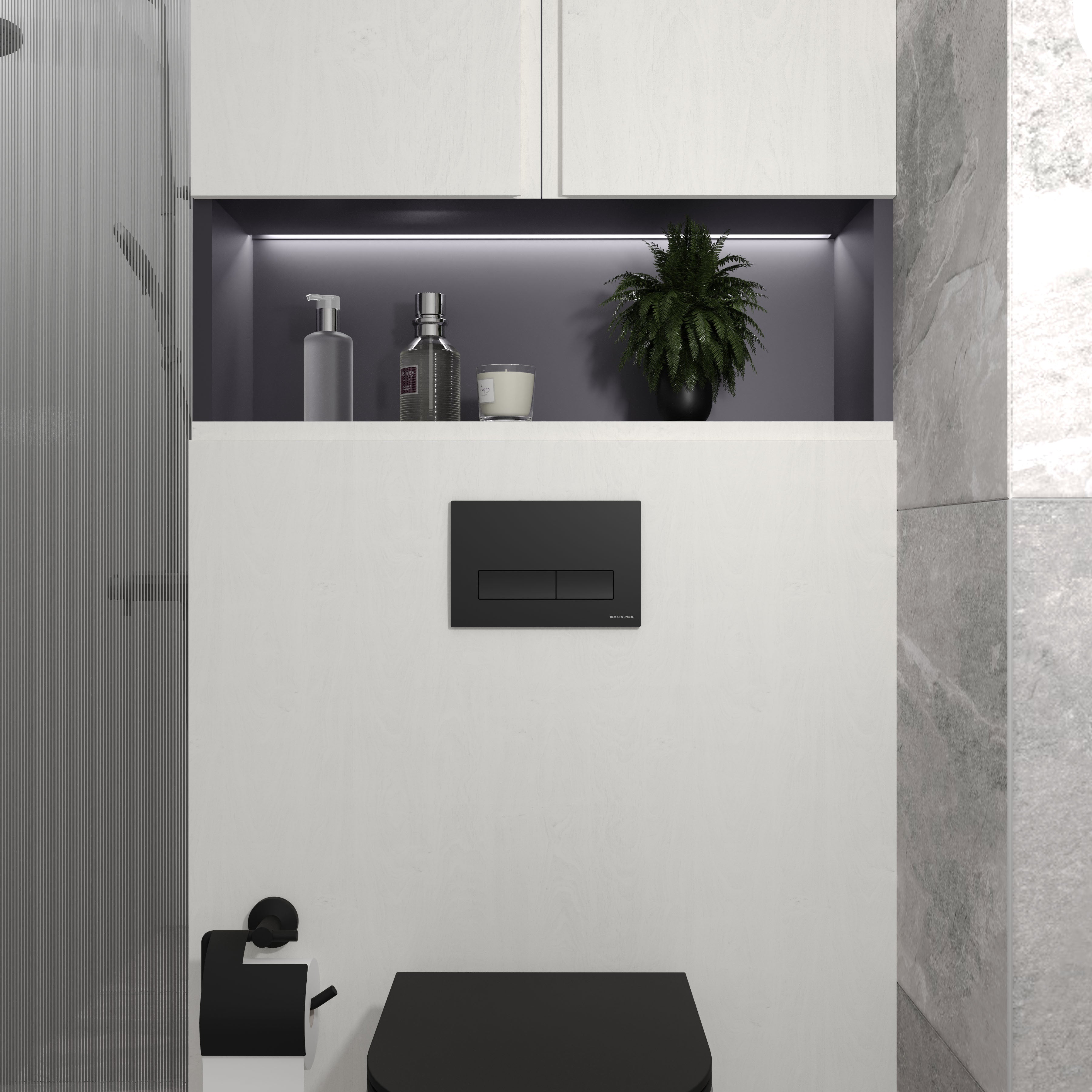 Neon Pro New Betätigungsplatte Schwarz