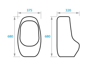 Trend Urinal con entrada de agua superior
