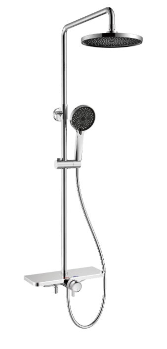 Trend New shower system with thermostat, Chrome