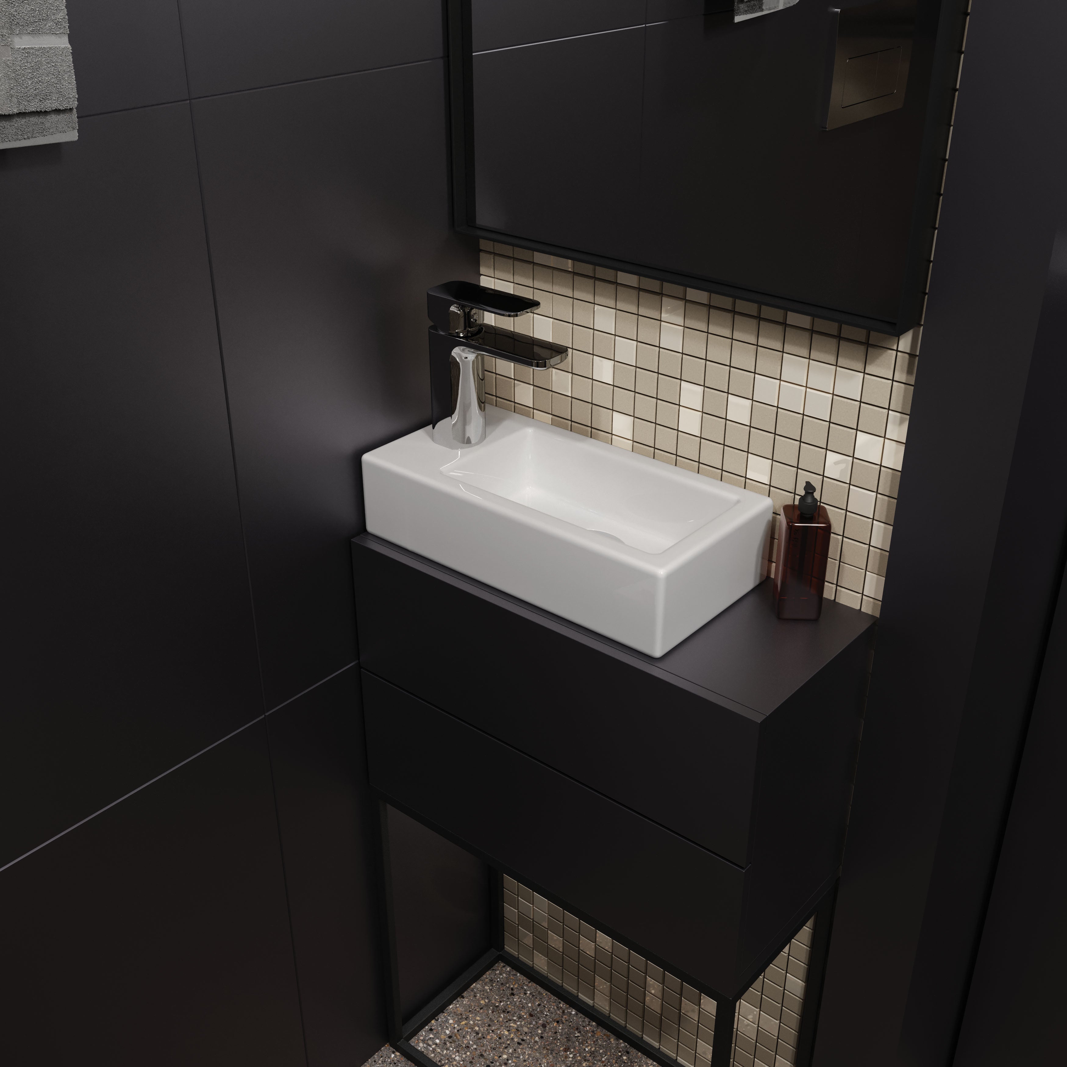 Kvadro umyvadlo 370*185 L (levé)