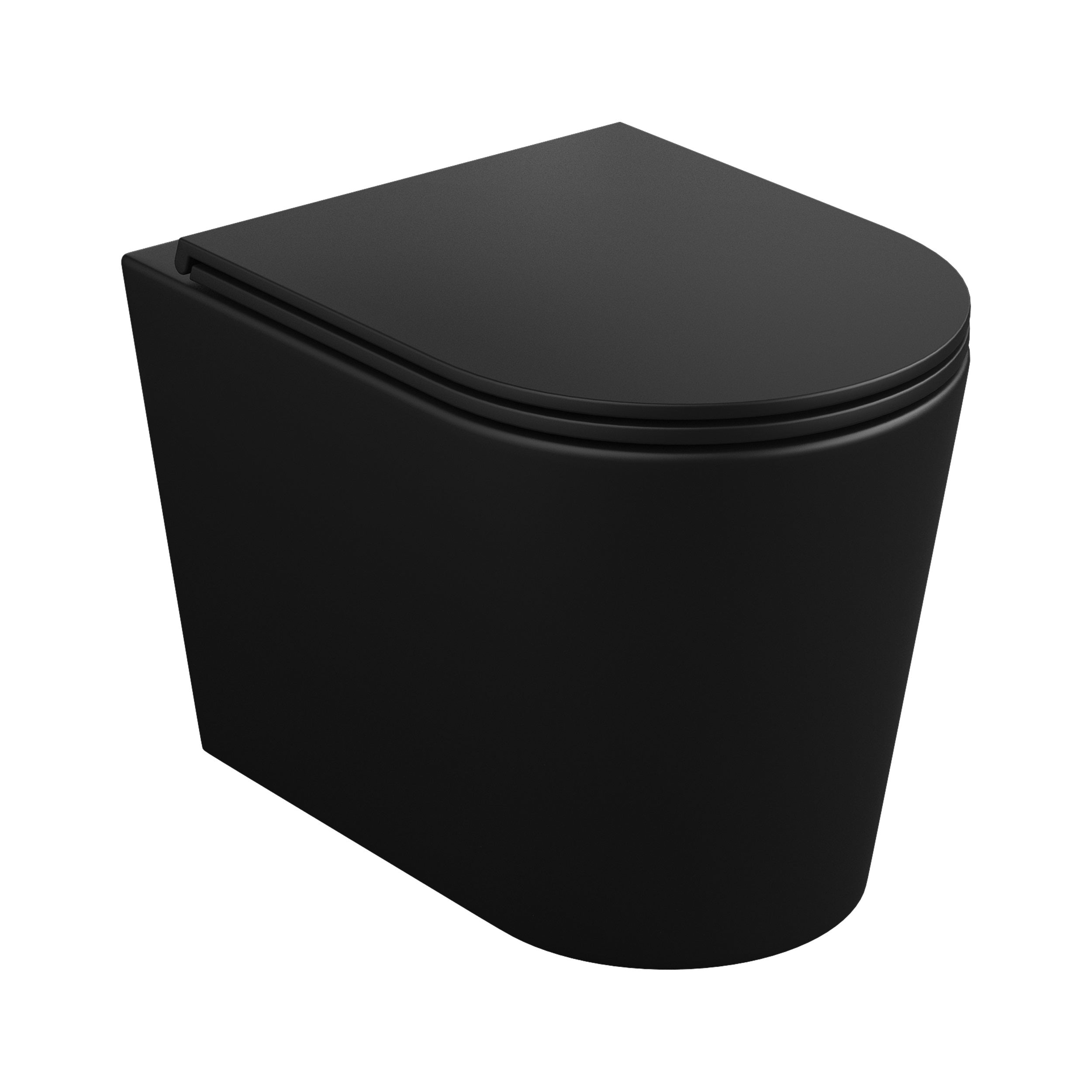 Orion Inodoro suspendido con asiento Soft-close, negro mate