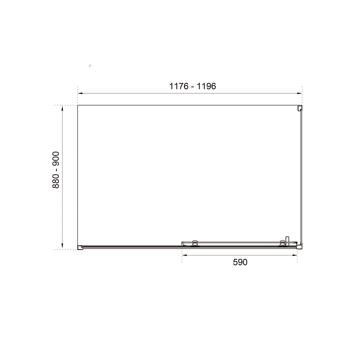 TP120BGR Kabina prysznicowa Trend Pro prostokątna, czarny mat 1200x900x1950 szkło 5mm grey (drzwi przesuwne)