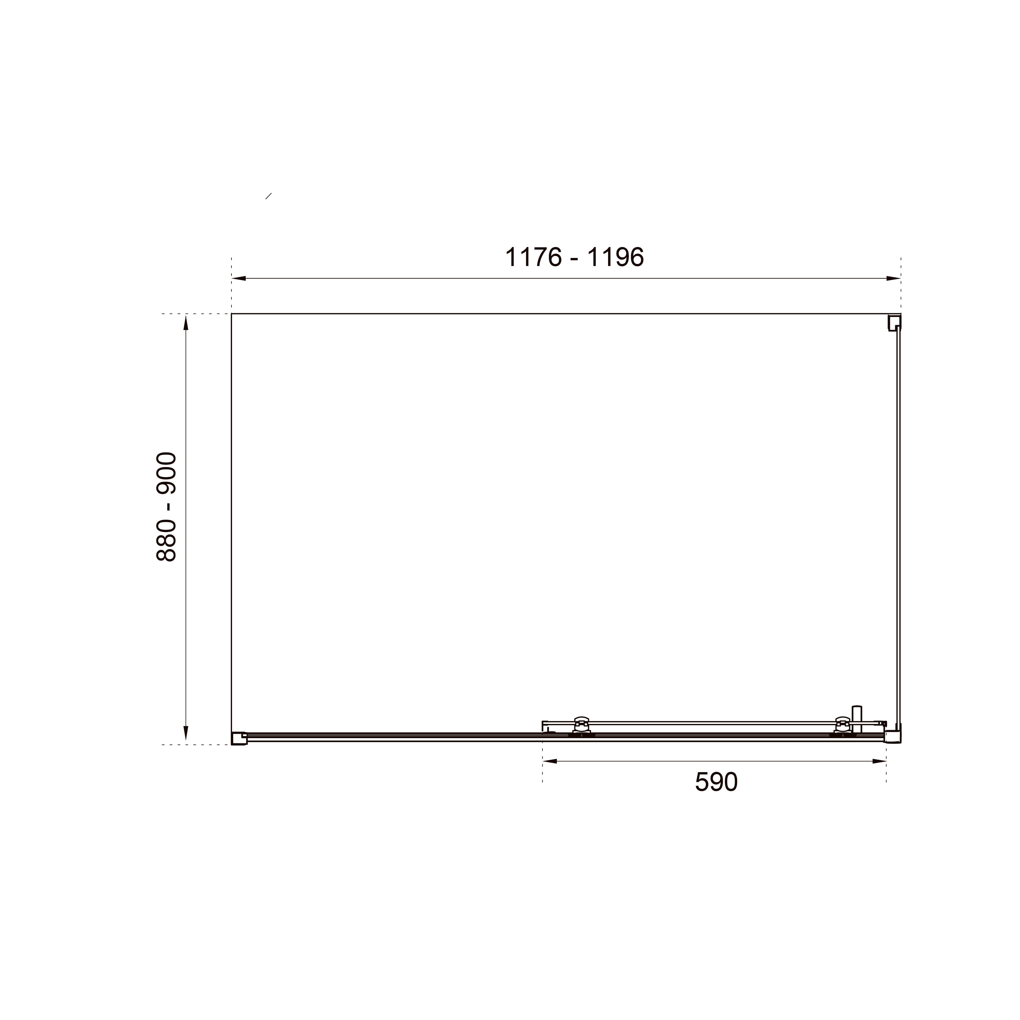 TRPR120C Duschkabine Trend Pro Rechteckig Chrom 1200x900x1950 Glas 5mm Clear (Schiebetüren)