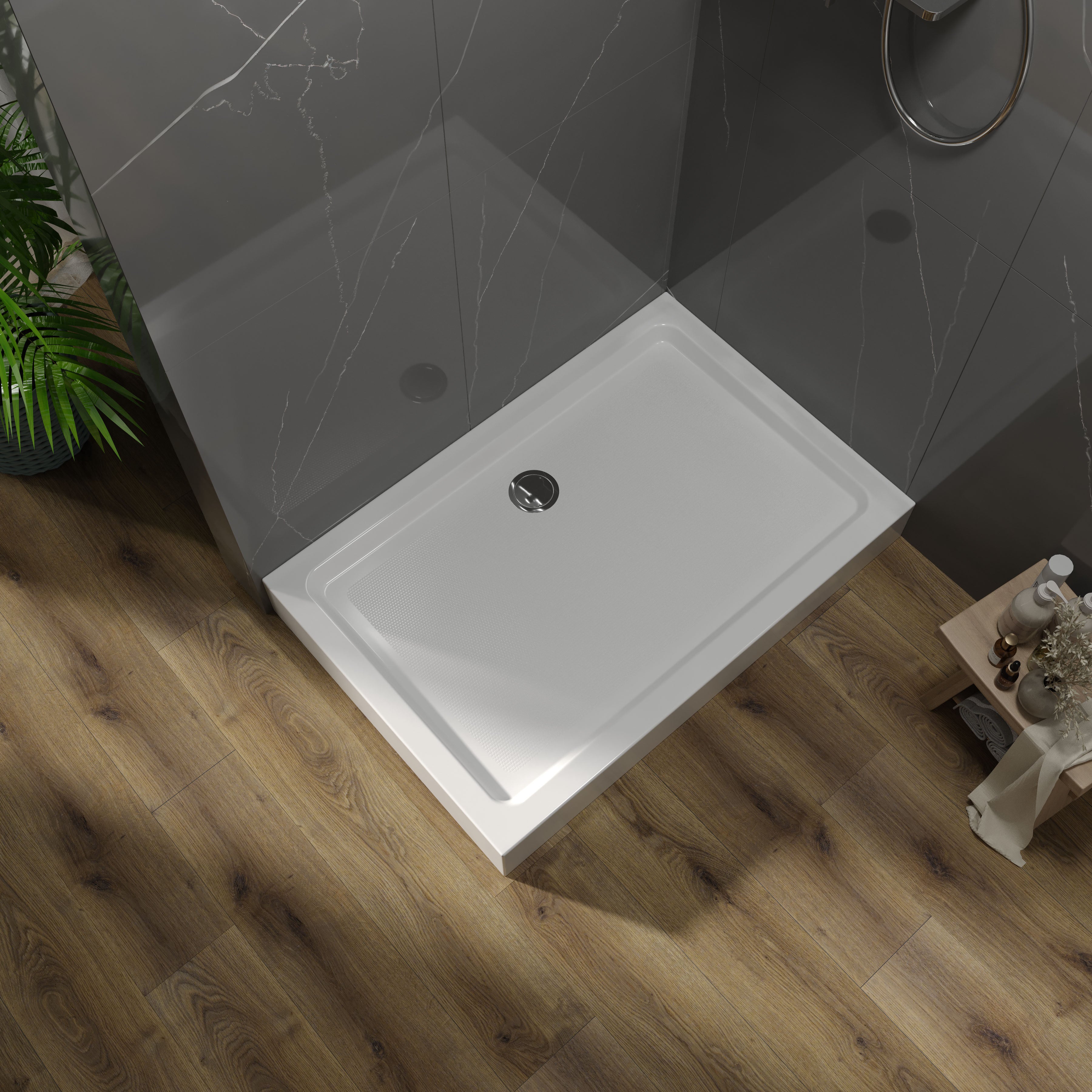 Style Plato de ducha acrílico 120×80×15 cm, rectangular