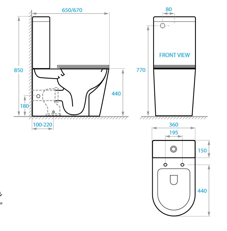 Grace kombi: stojící WC se sedátkem Soft-close + nádržka