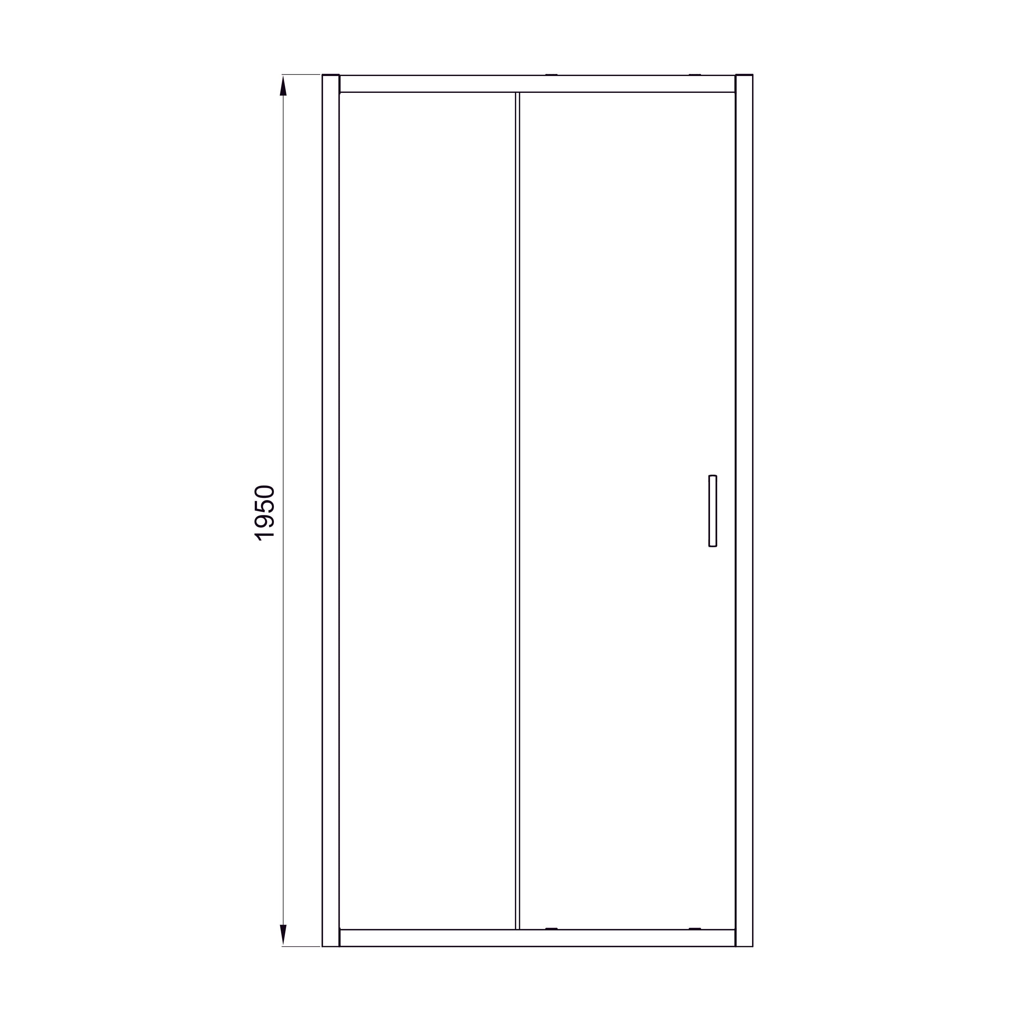 Line Pro Puerta de ducha abatible de un solo panel 1000 mm, cromo, cristal grape de 6 mm