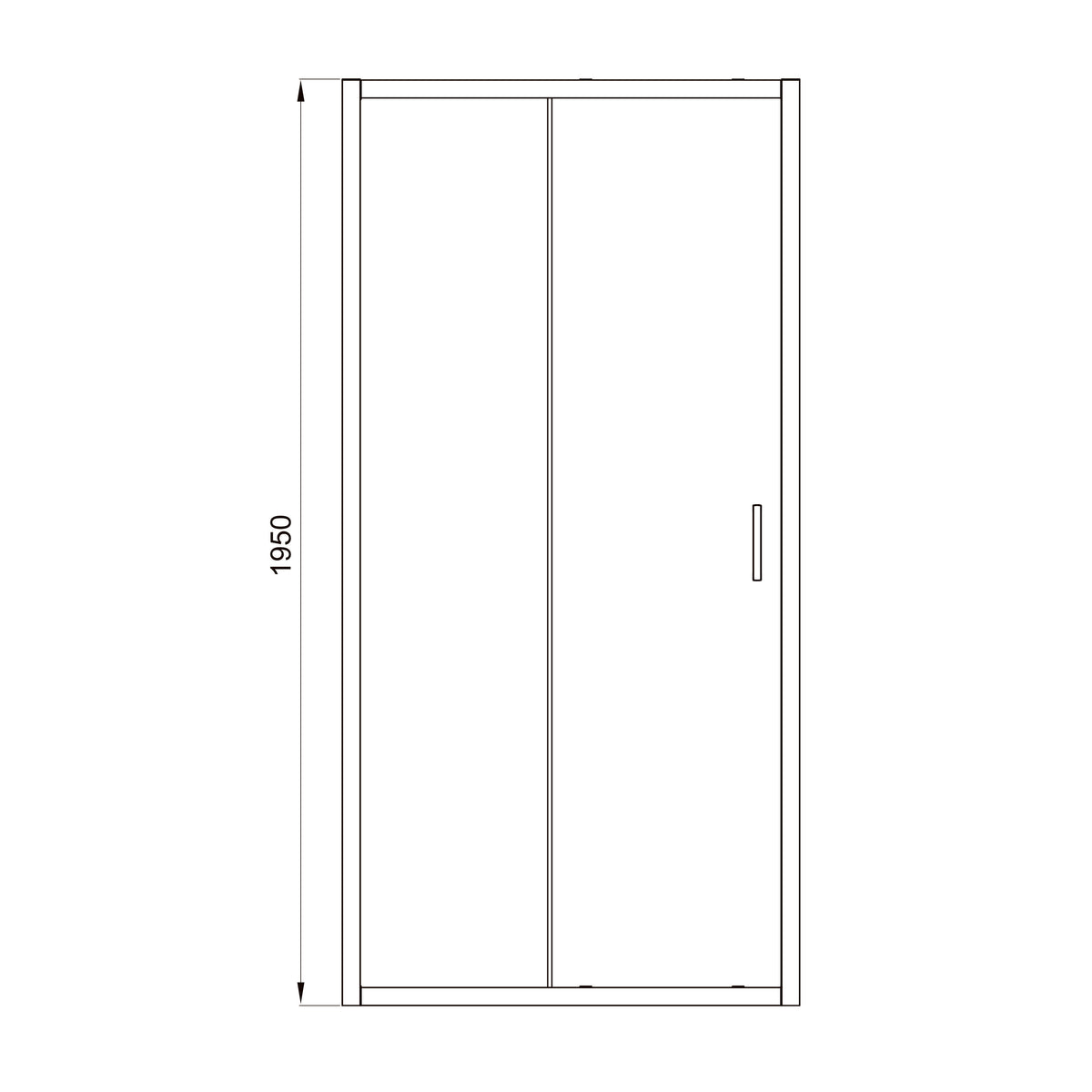 Line Pro Puerta de ducha corredera de dos elementos, 1000 mm, negro mate, cristal clear de 6 mm
