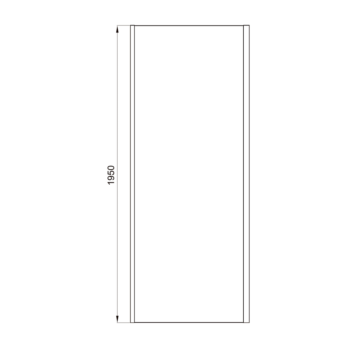 Line Pro Panel fijo 800 mm, negro mate, cristal clear de 6 mm