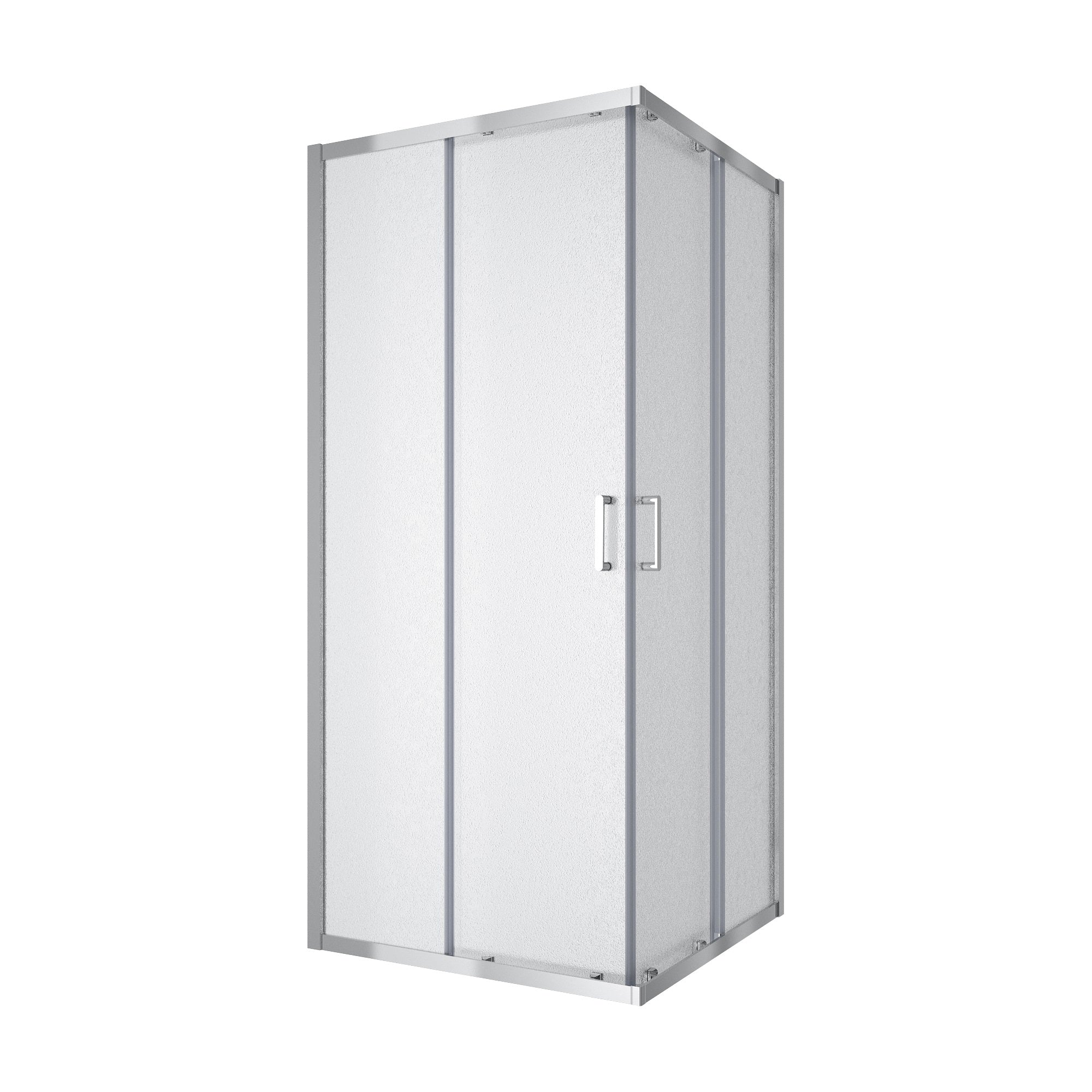 Line Cube Cabina de ducha cuadrada corredera 900×900 mm, cromo, cristal grape de 6 mm