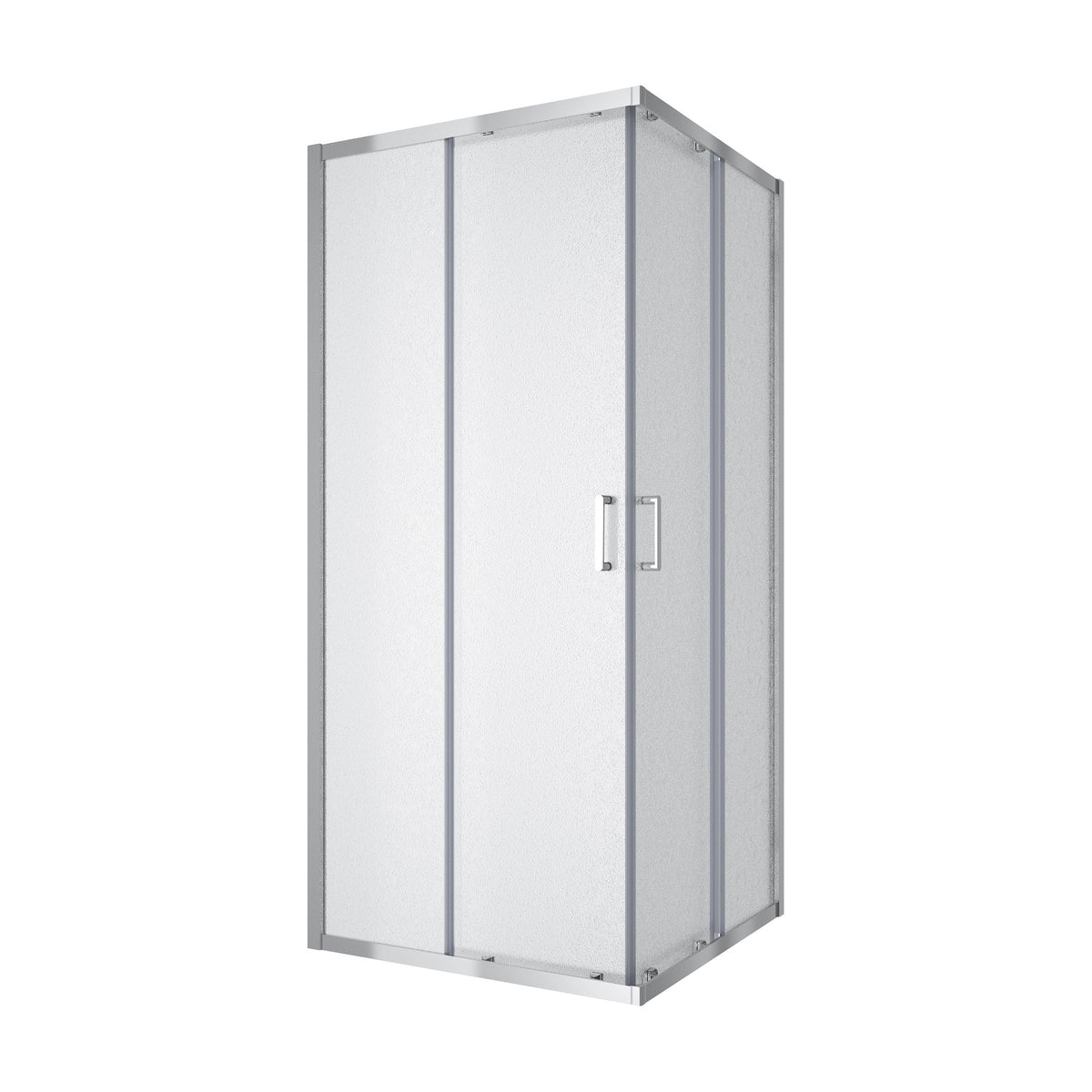 Line Cube Cabina de ducha cuadrada corredera 900×900 mm, cromo, cristal grape de 6 mm