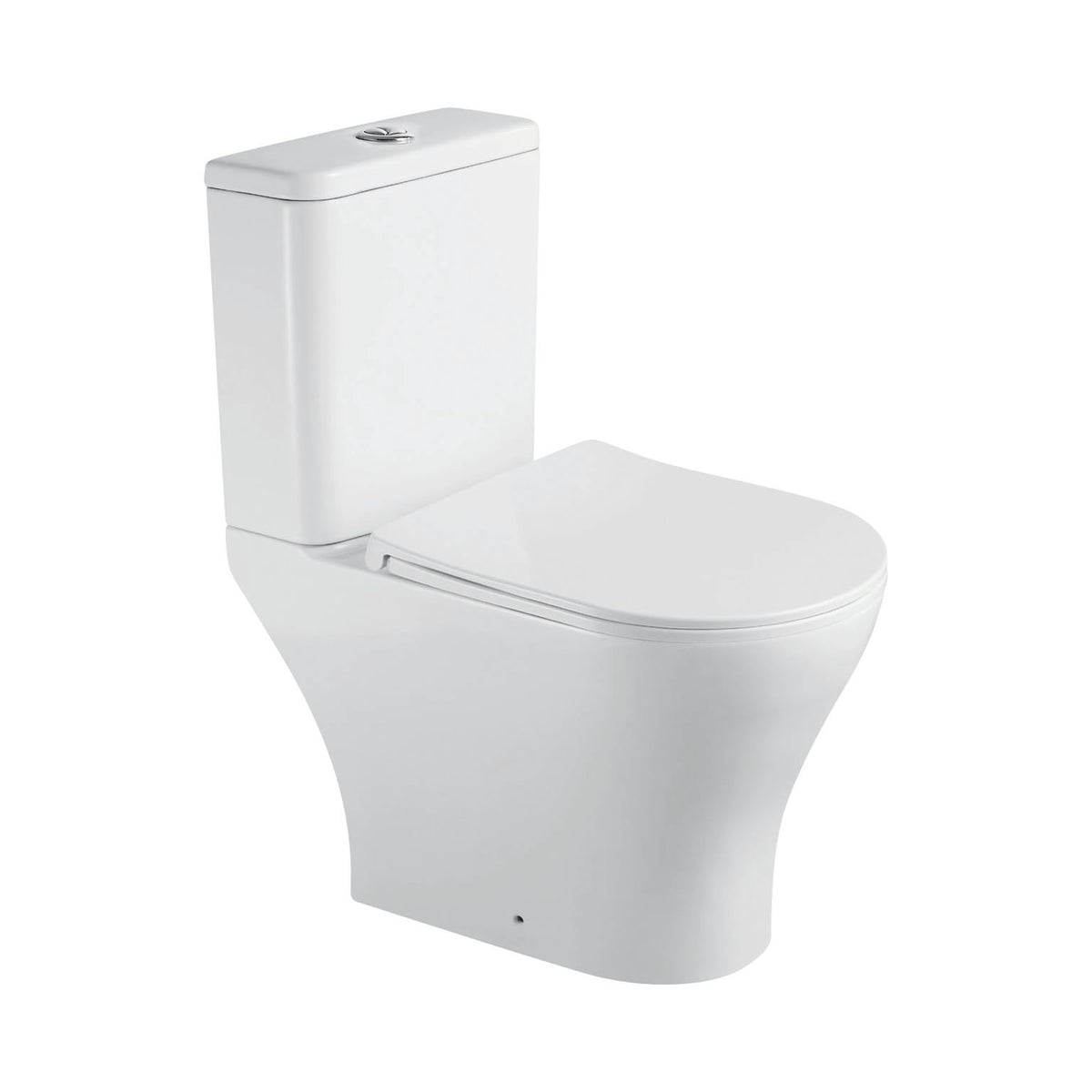 Orion Pro Rimless Compacto: inodoro de pie con asiento Soft-close + cisterna