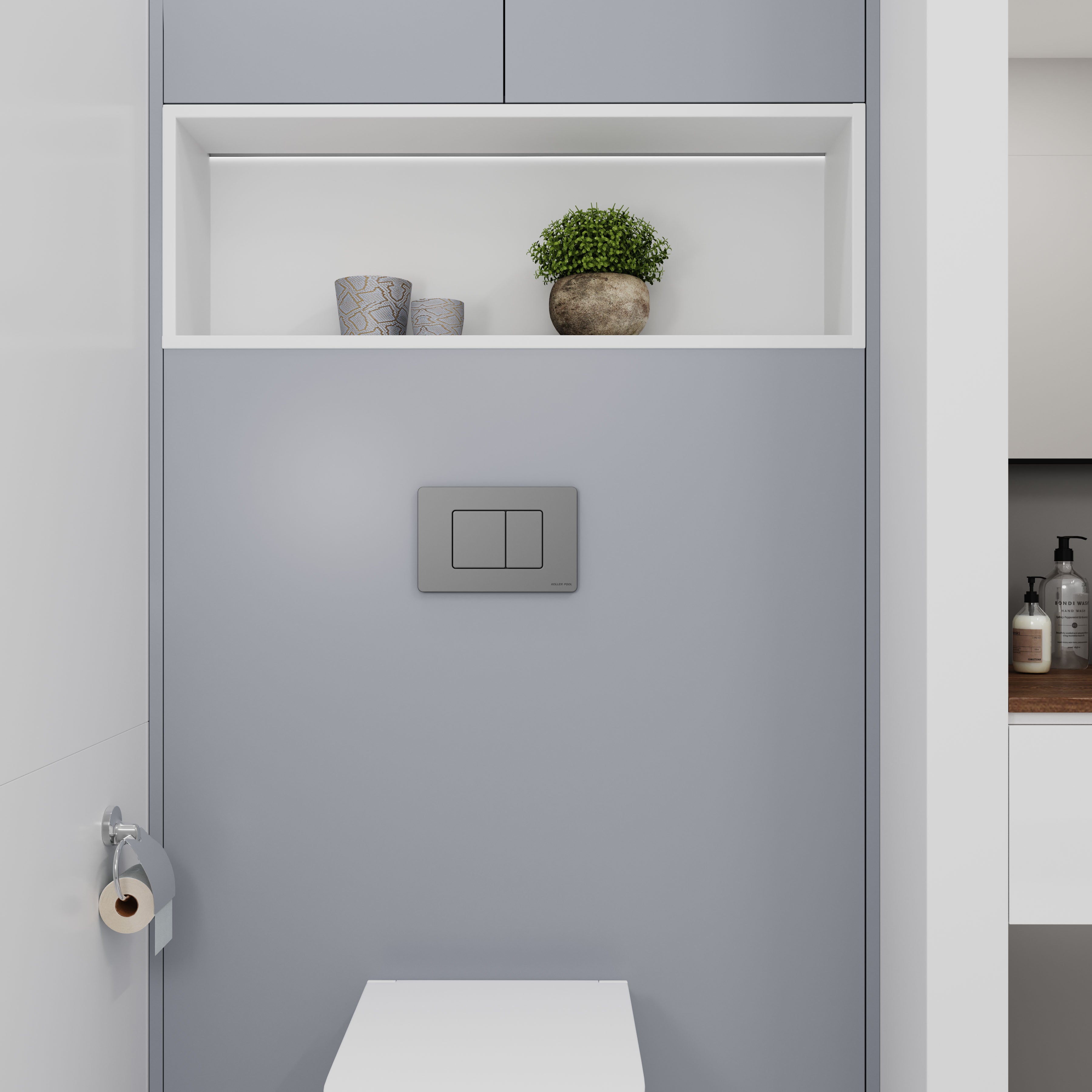 CUBE M панель змиву polished aluminum