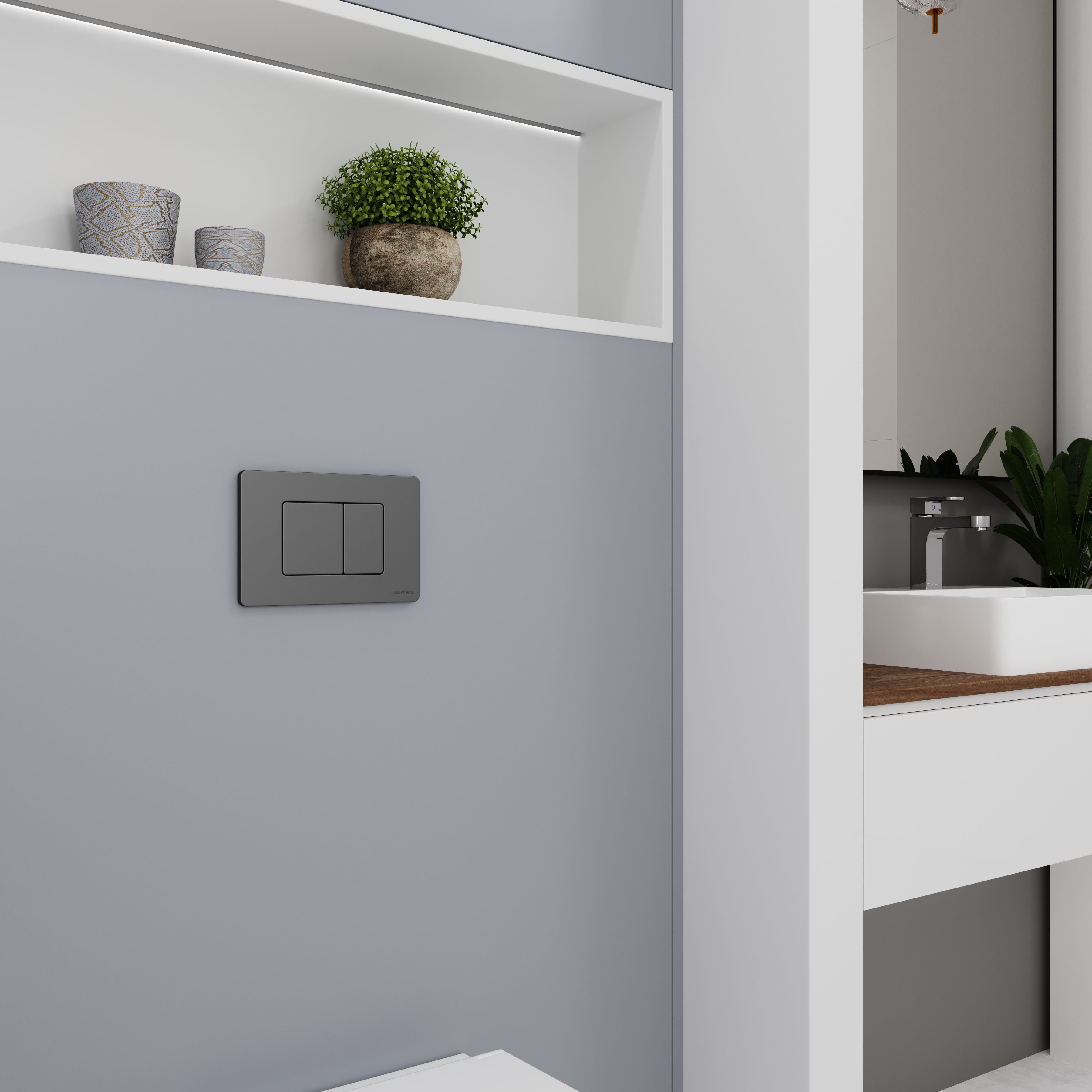 CUBE M панель змиву polished aluminum