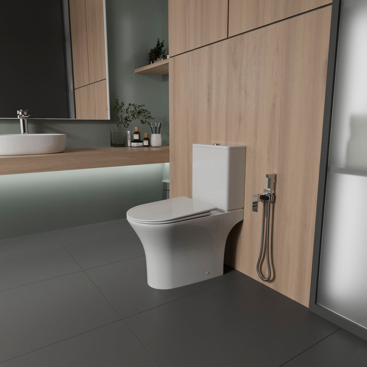 Stream Compacto: inodoro de pie con asiento Soft-close + cisterna