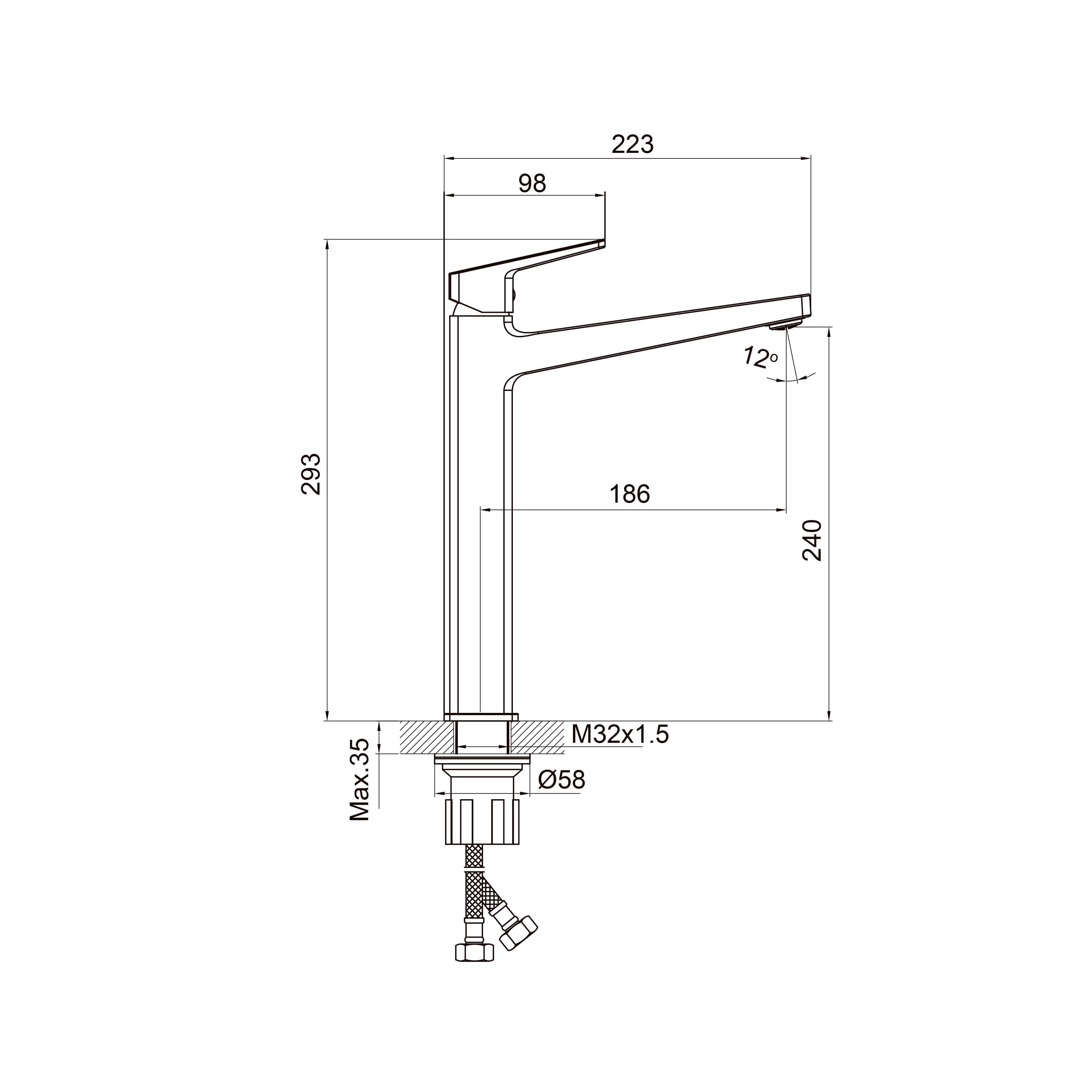 Cube XL Grifo para lavabo