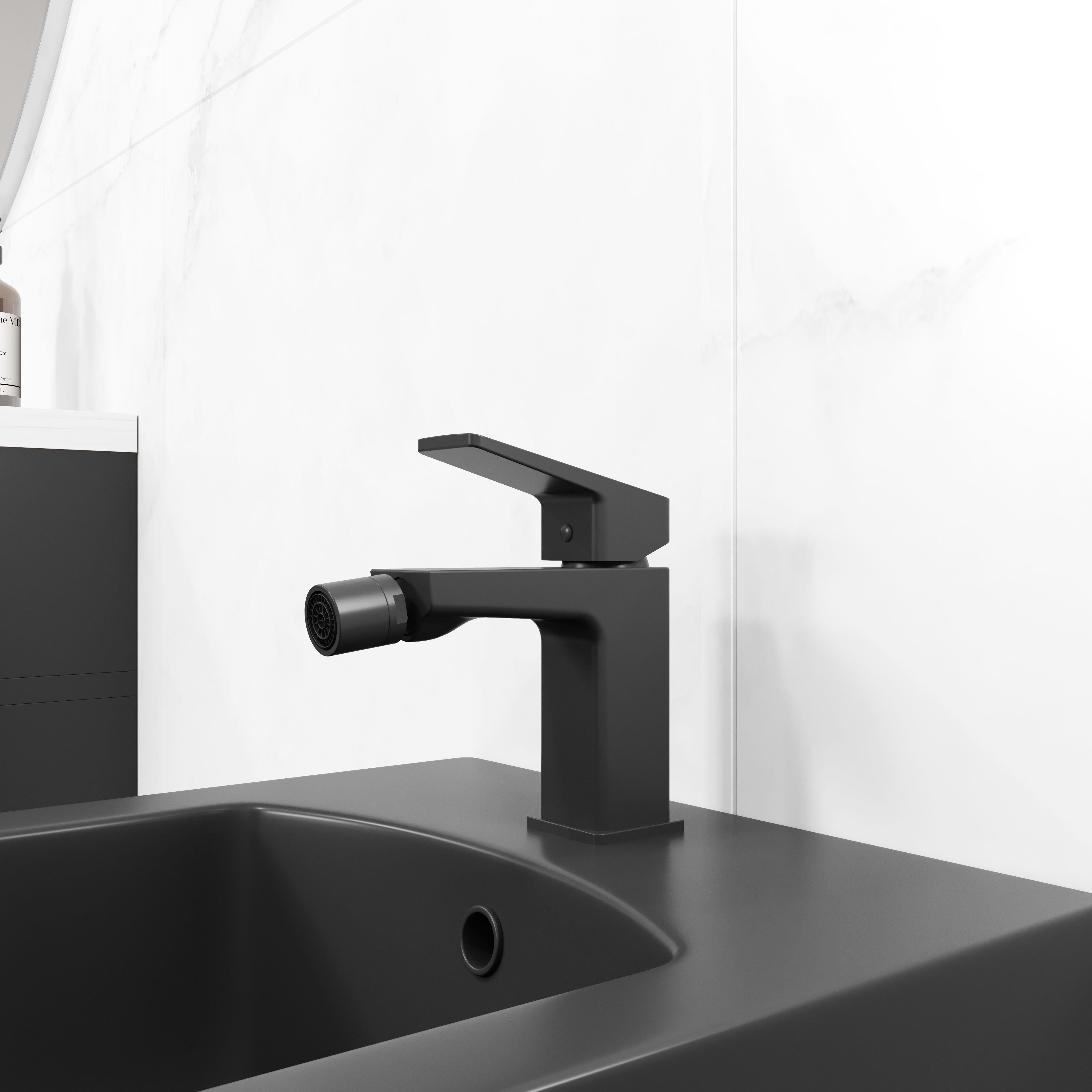 CUBE змішувач для біде, Black Matt