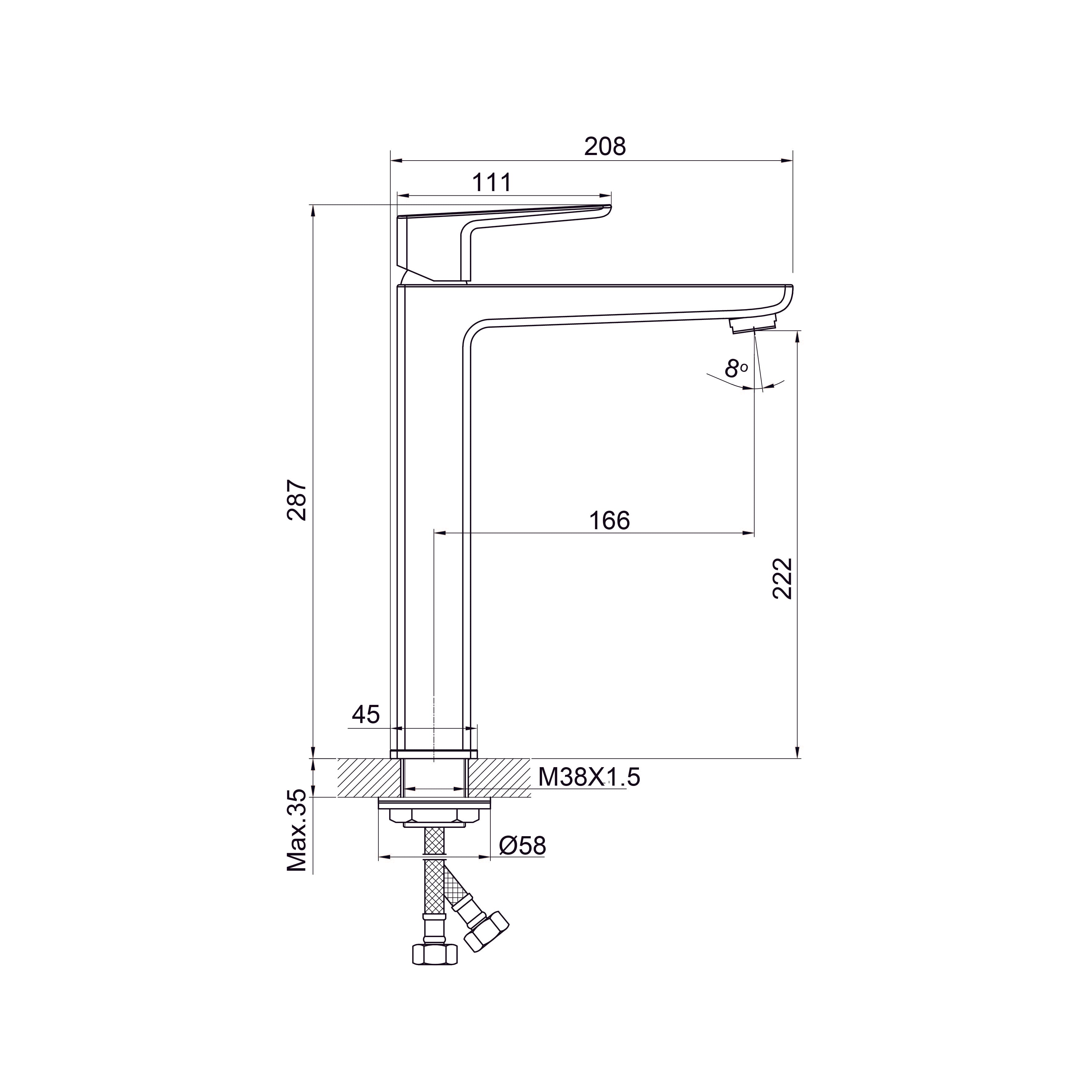 Integro Pro XL змішувач для умивальника
