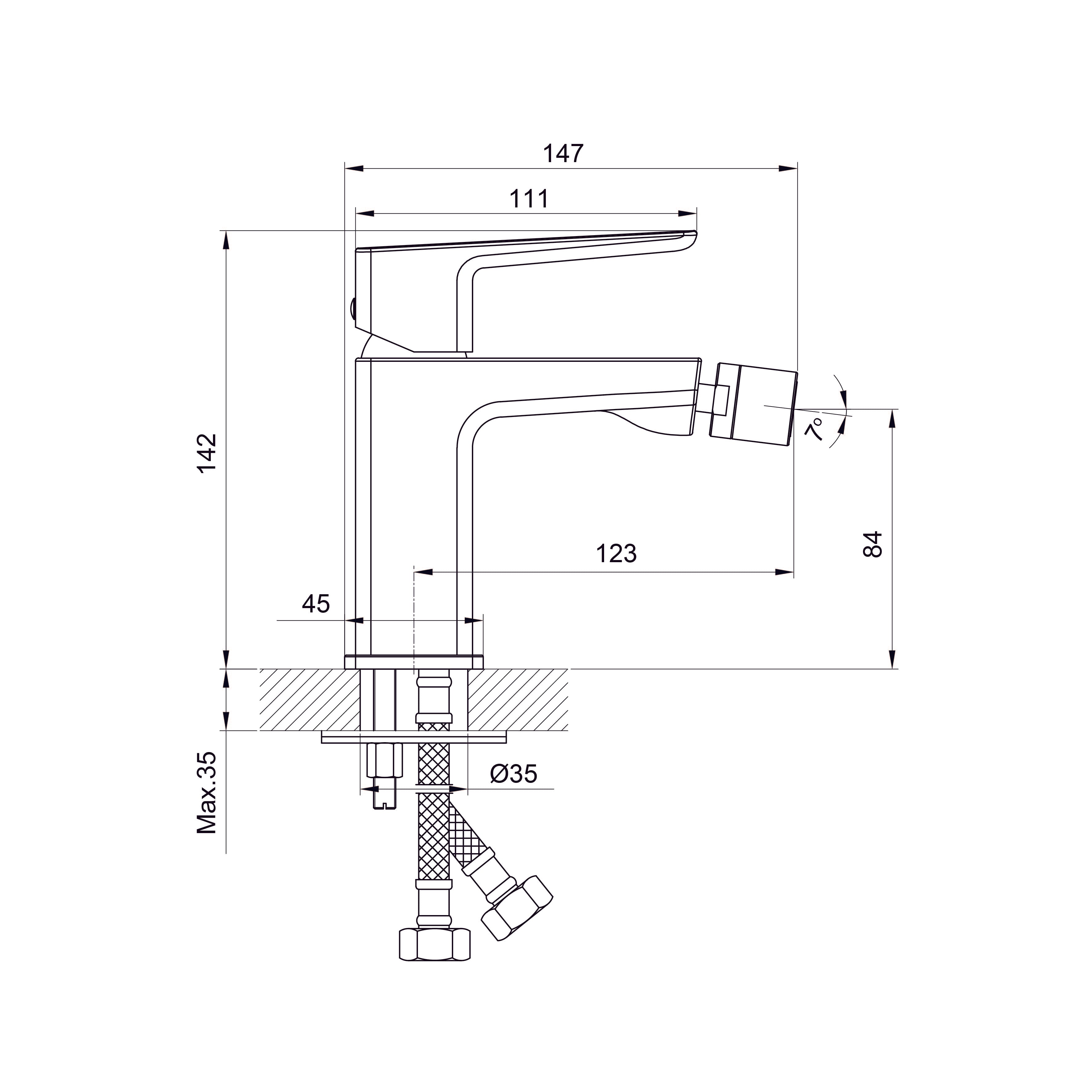 Integro Pro bidet faucet