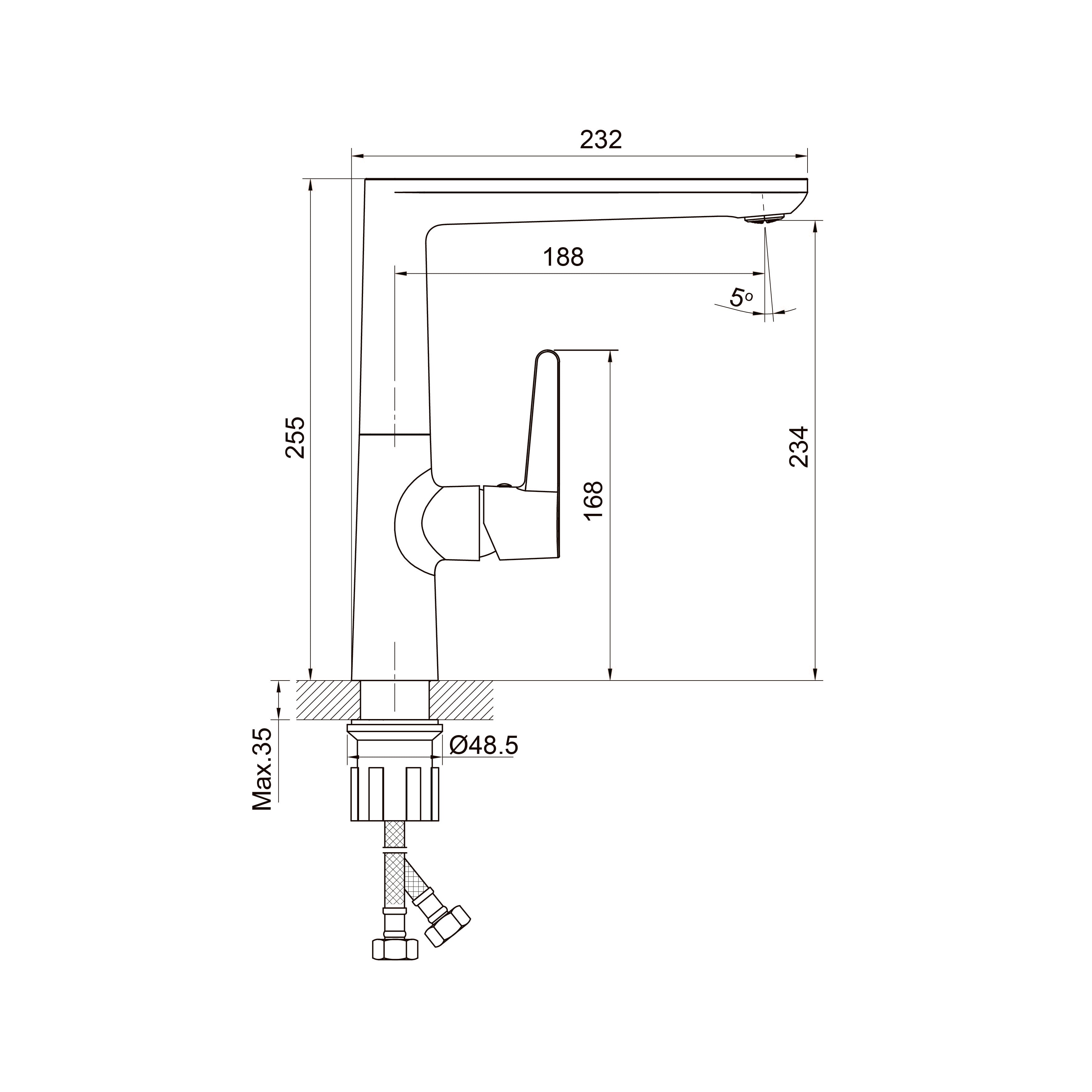 Dakota Kitchen Grifo para cocina, negro mate