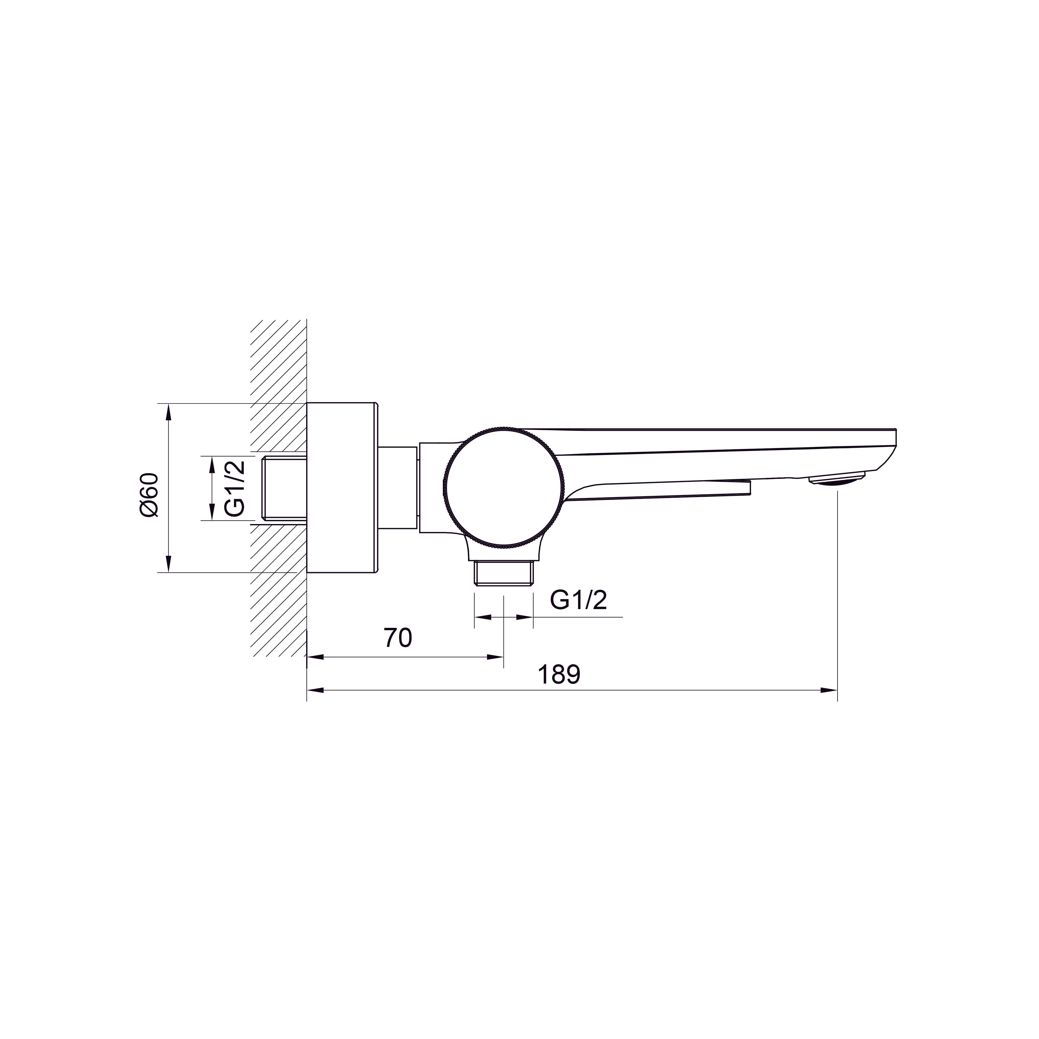 Dakota змішувач для ванни, Black Matt