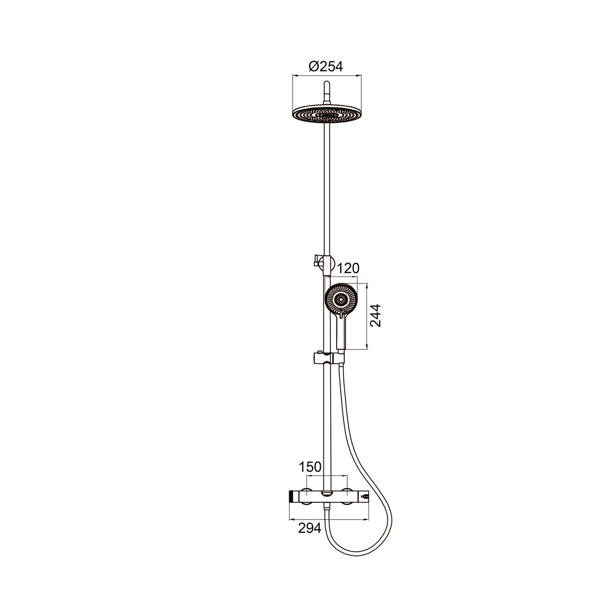 Dakota shower system for bath/shower
