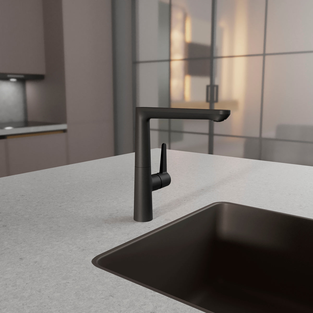 Dakota Kitchen Grifo para cocina, negro mate
