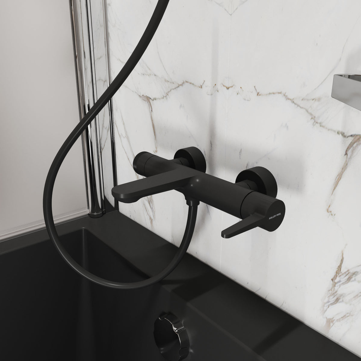 Dakota Grifo para bañera, negro mate